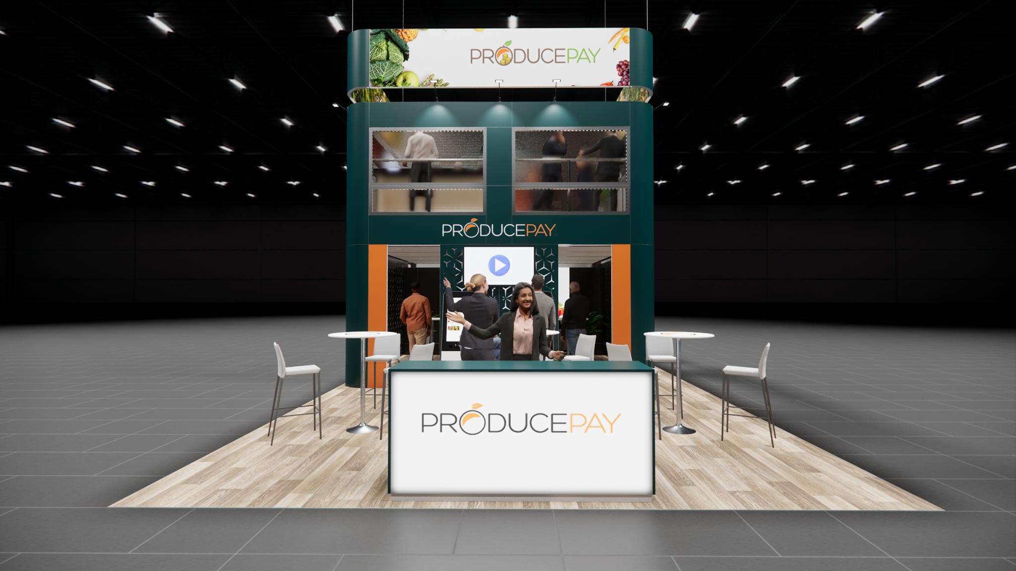 20x40 Two Story Trade Show Booth Rentals – Meeting Rooms + Storage — 20x40 Custom & Modular Exhibits exhibit rental in Las Vegas, catalog image 5