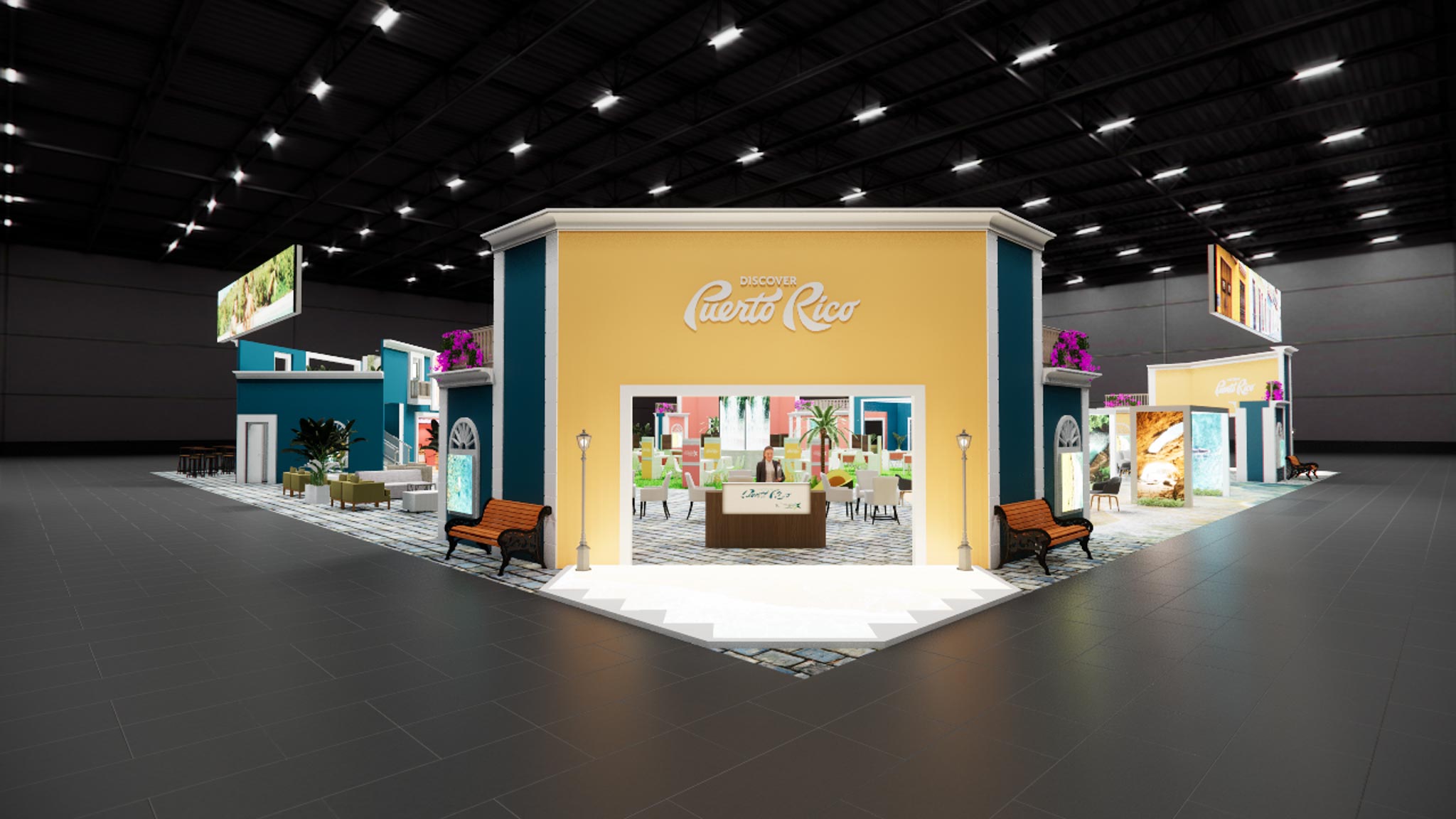 120x120 Double Deck Trade Show Exhibit Rental - Outdoor / High-Traffic — 120x120 Custom & Modular Exhibits exhibit rental in Las Vegas, catalog image 8