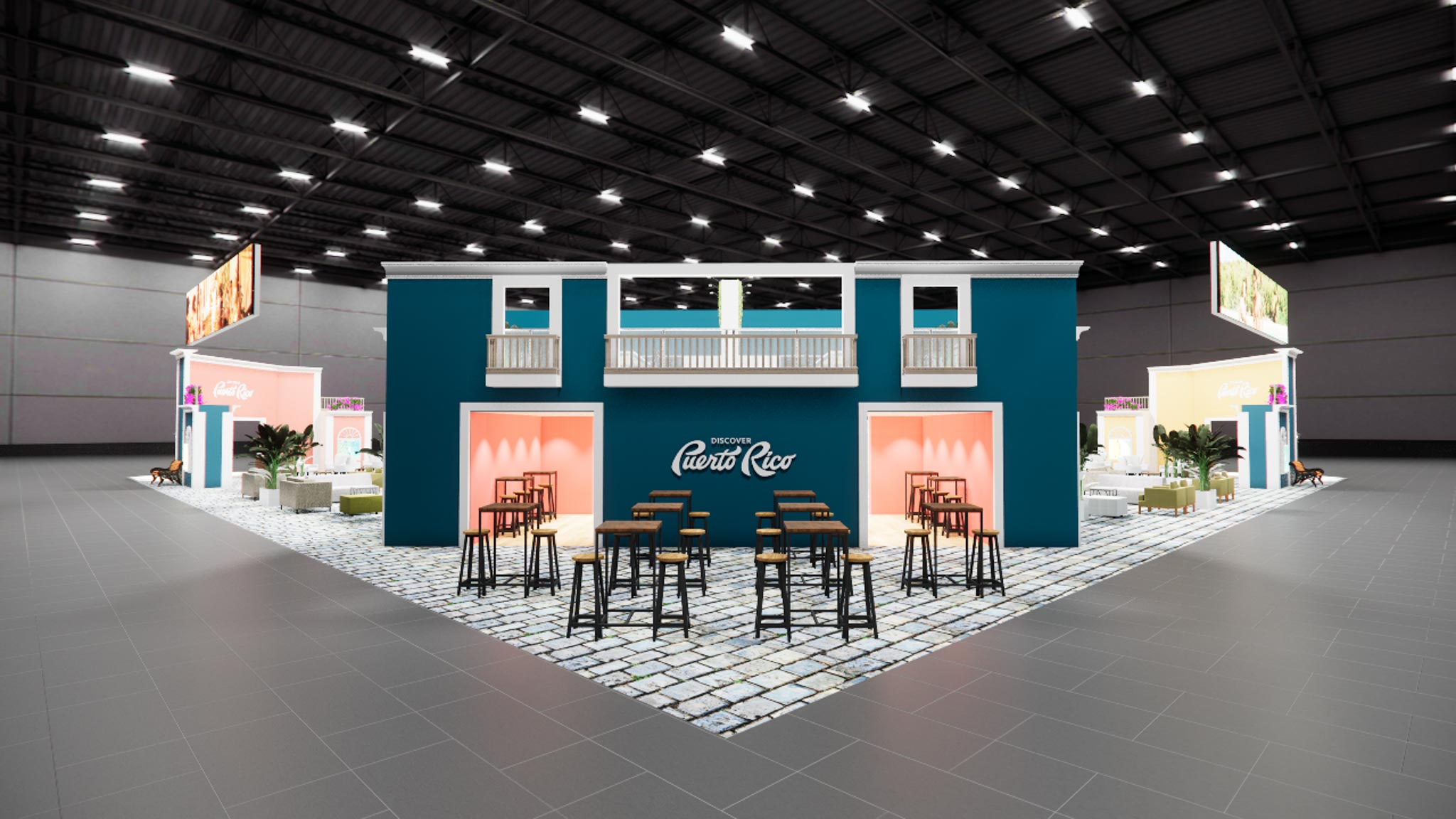 120x120 Double Deck Trade Show Exhibit Rental - Outdoor / High-Traffic — 120x120 Custom & Modular Exhibits exhibit rental in Las Vegas, catalog image 6