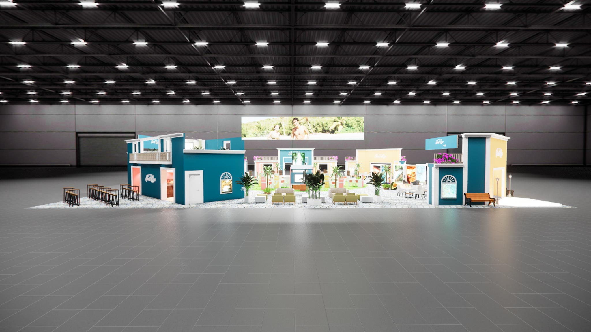 120x120 Double Deck Trade Show Exhibit Rental - Outdoor / High-Traffic — 120x120 Custom & Modular Exhibits exhibit rental in Las Vegas, catalog image 7
