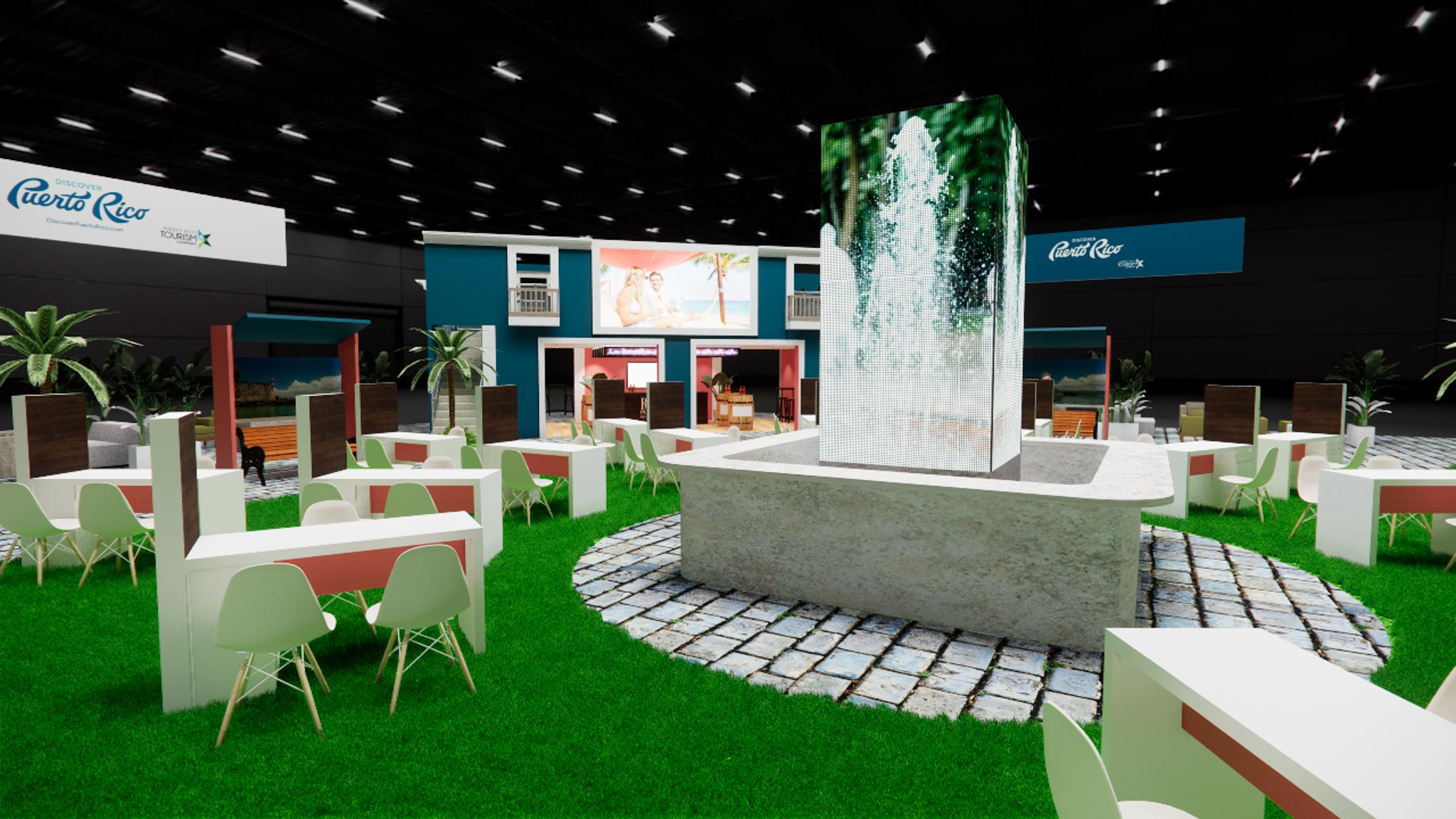 120x120 Double Deck Trade Show Exhibit Rental - Outdoor / High-Traffic — 120x120 Custom & Modular Exhibits exhibit rental in Las Vegas, catalog image 10