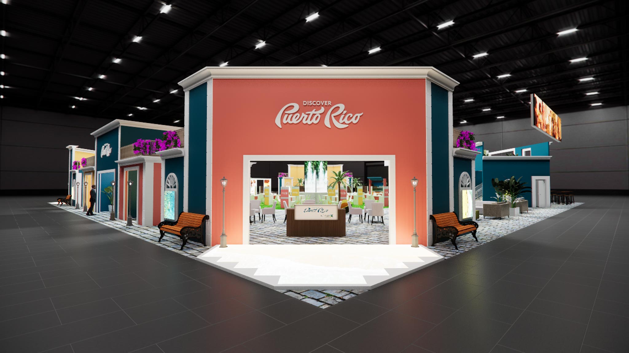 120x120 Double Deck Trade Show Exhibit Rental - Outdoor / High-Traffic — 120x120 Custom & Modular Exhibits exhibit rental in Las Vegas, catalog image 4