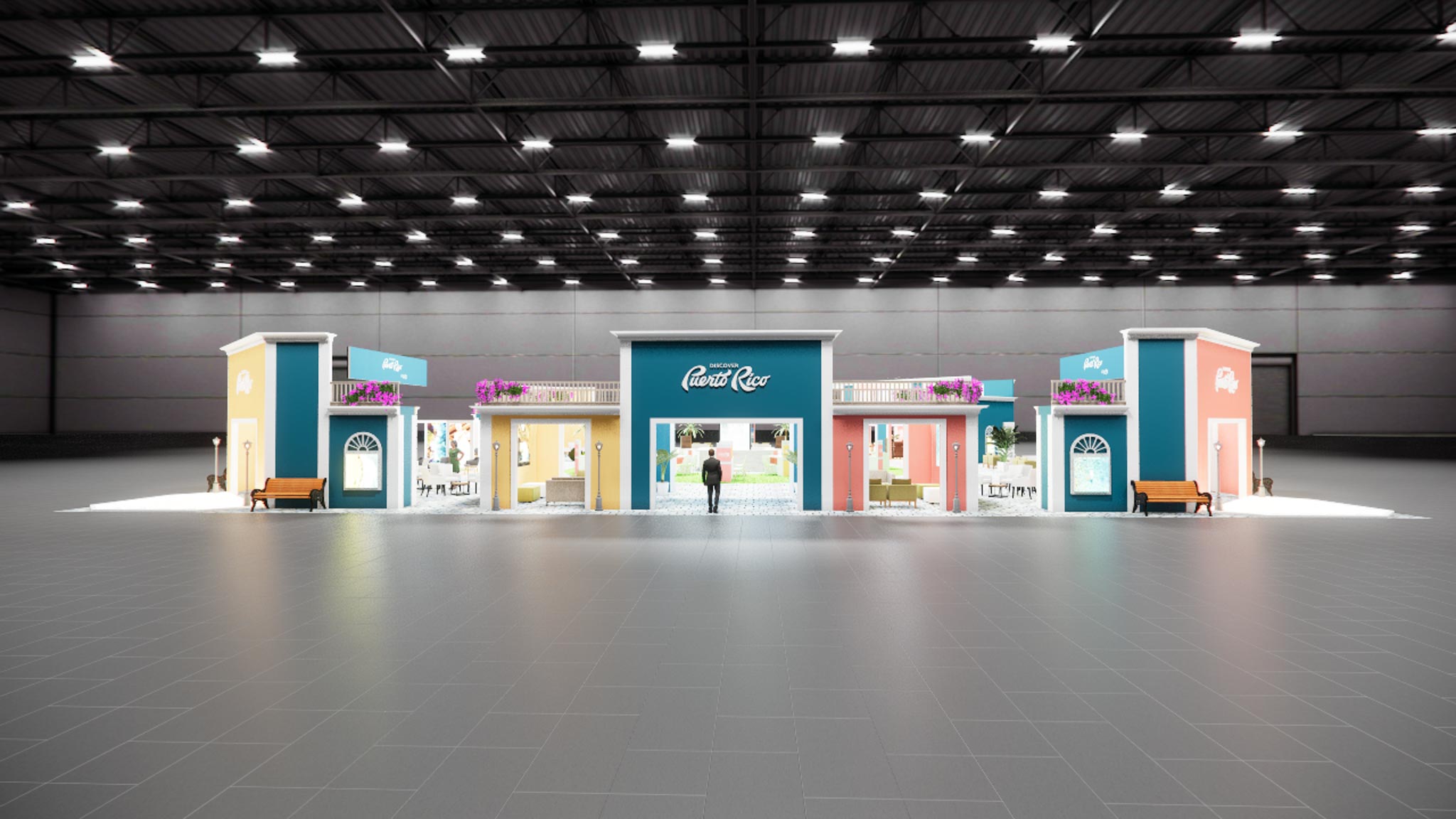 120x120 Double Deck Trade Show Exhibit Rental - Outdoor / High-Traffic — 120x120 Custom & Modular Exhibits exhibit rental in Las Vegas, catalog image 3