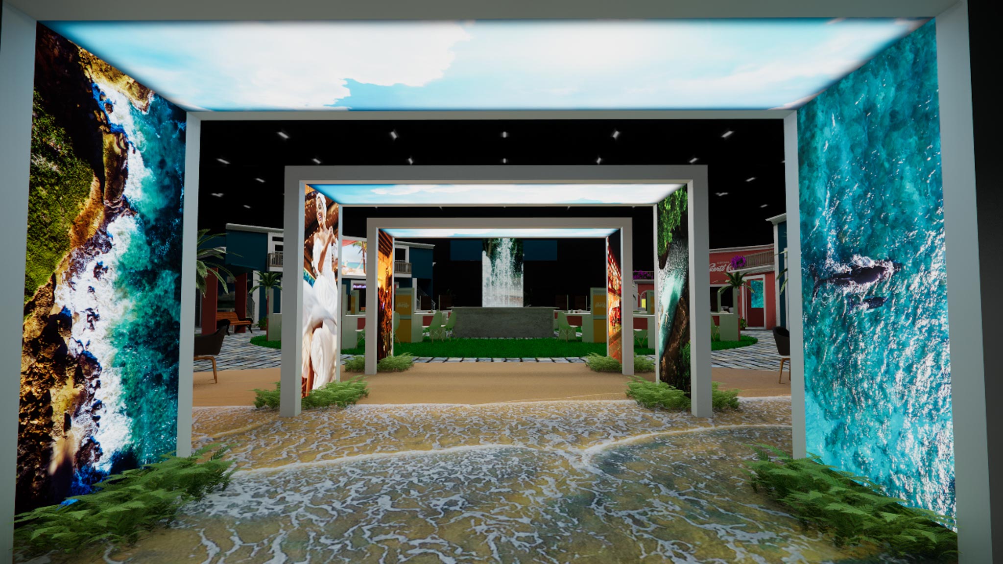 120x120 Double Deck Trade Show Exhibit Rental - Outdoor / High-Traffic — 120x120 Custom & Modular Exhibits exhibit rental in Las Vegas, catalog image 9