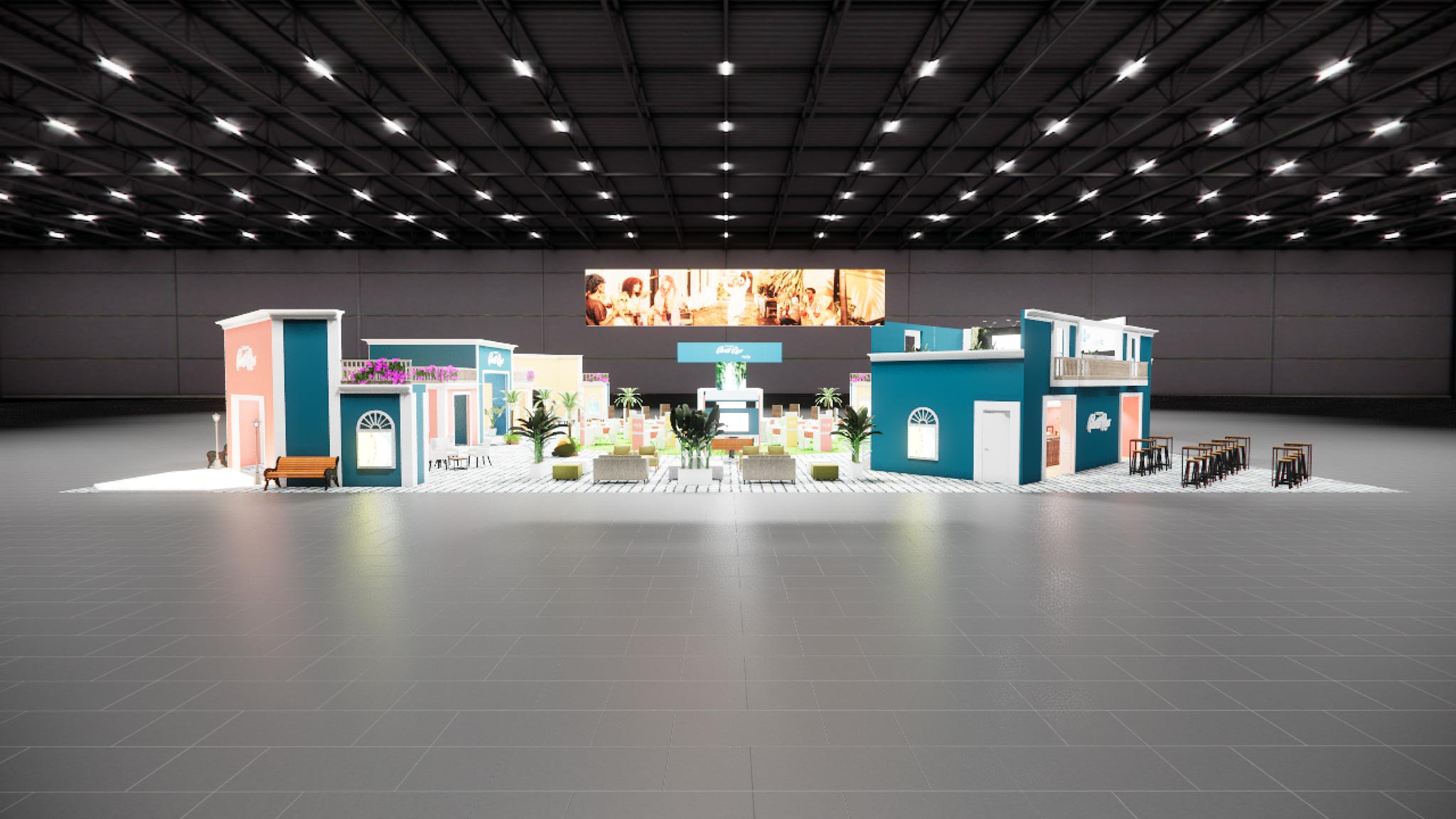 120x120 Double Deck Trade Show Exhibit Rental - Outdoor / High-Traffic — 120x120 Custom & Modular Exhibits exhibit rental in Las Vegas, catalog image 5