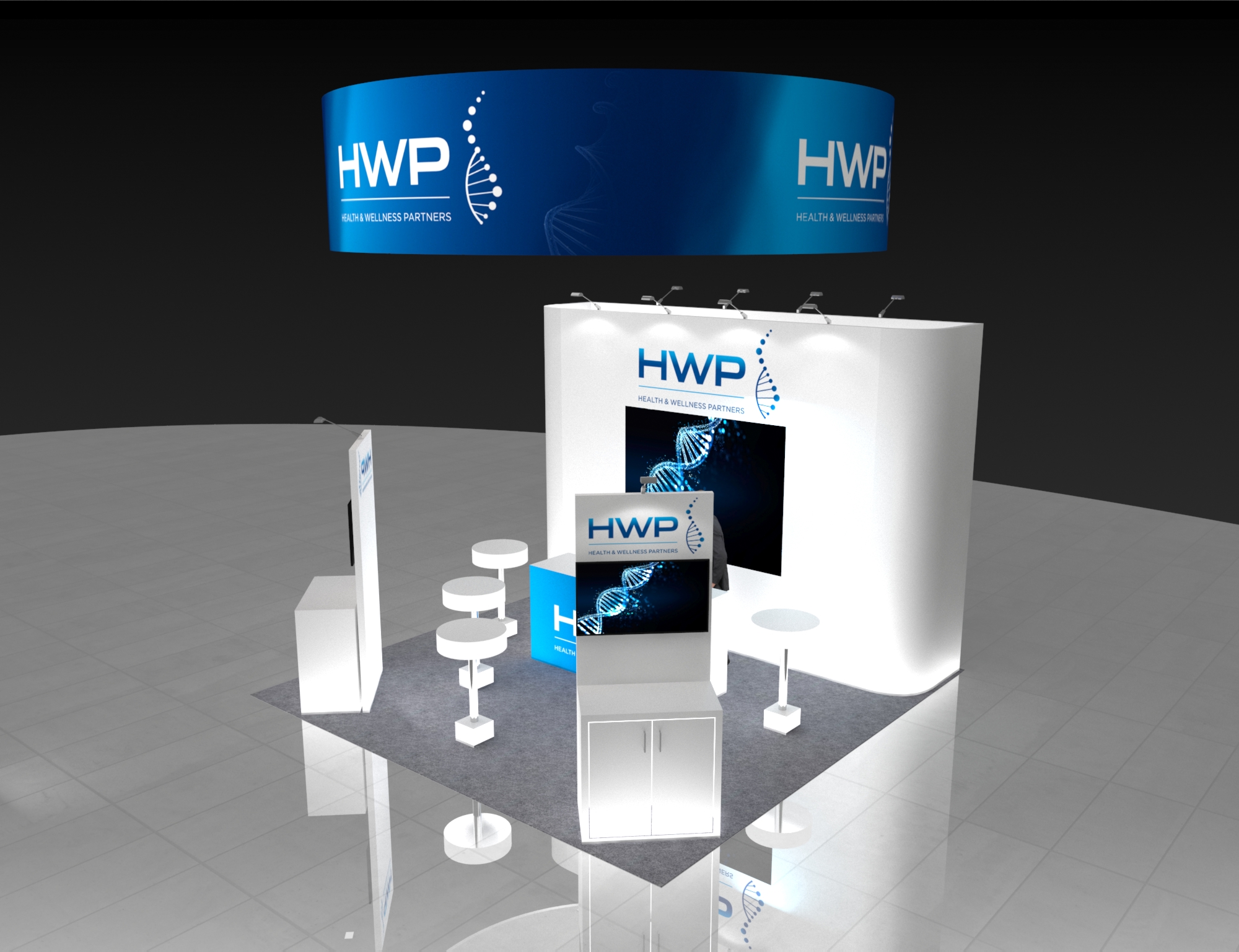 20x20 Trade Show Exhibit Booth Display Rental — 20x20 Custom & Modular Exhibits exhibit rental in Las Vegas, catalog image 4