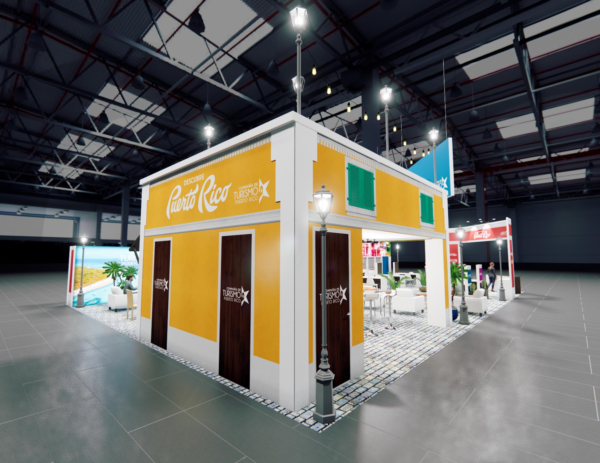 40x60 Double Deck Trade Show Exhibit Rental – Dual-Zone Engagement — 40x60 Custom & Modular Exhibits exhibit rental in Las Vegas, catalog image 8