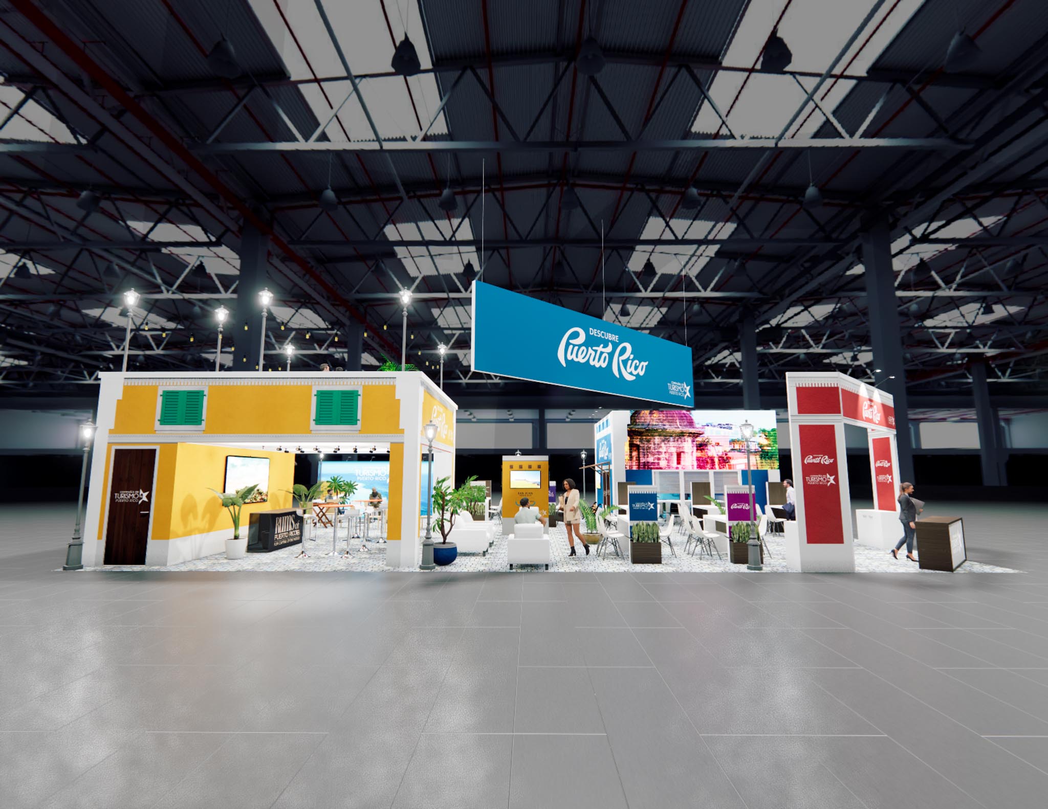 40x60 Double Deck Trade Show Exhibit Rental – Dual-Zone Engagement — 40x60 Custom & Modular Exhibits exhibit rental in Las Vegas, catalog image 9