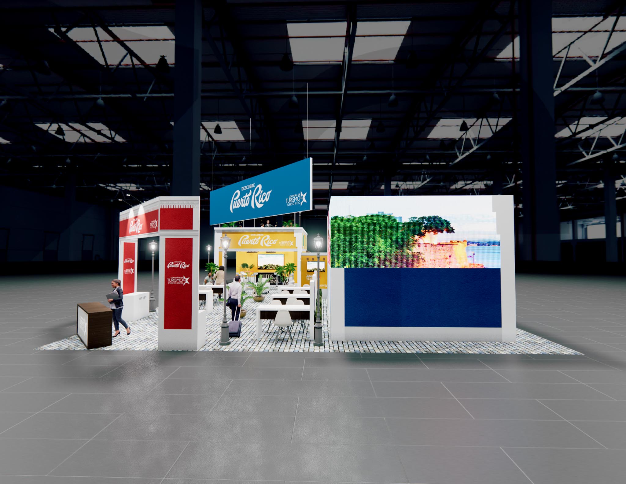40x60 Double Deck Trade Show Exhibit Rental – Dual-Zone Engagement — 40x60 Custom & Modular Exhibits exhibit rental in Las Vegas, catalog image 3