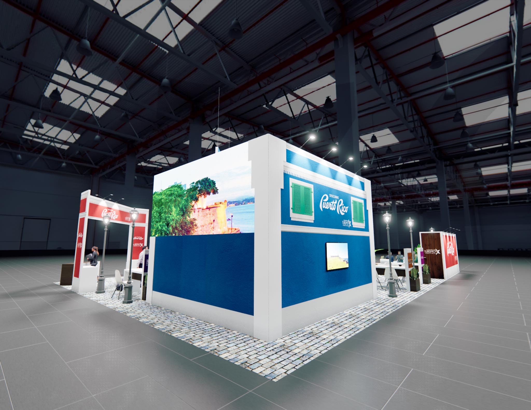 40x60 Double Deck Trade Show Exhibit Rental – Dual-Zone Engagement — 40x60 Custom & Modular Exhibits exhibit rental in Las Vegas, catalog image 4
