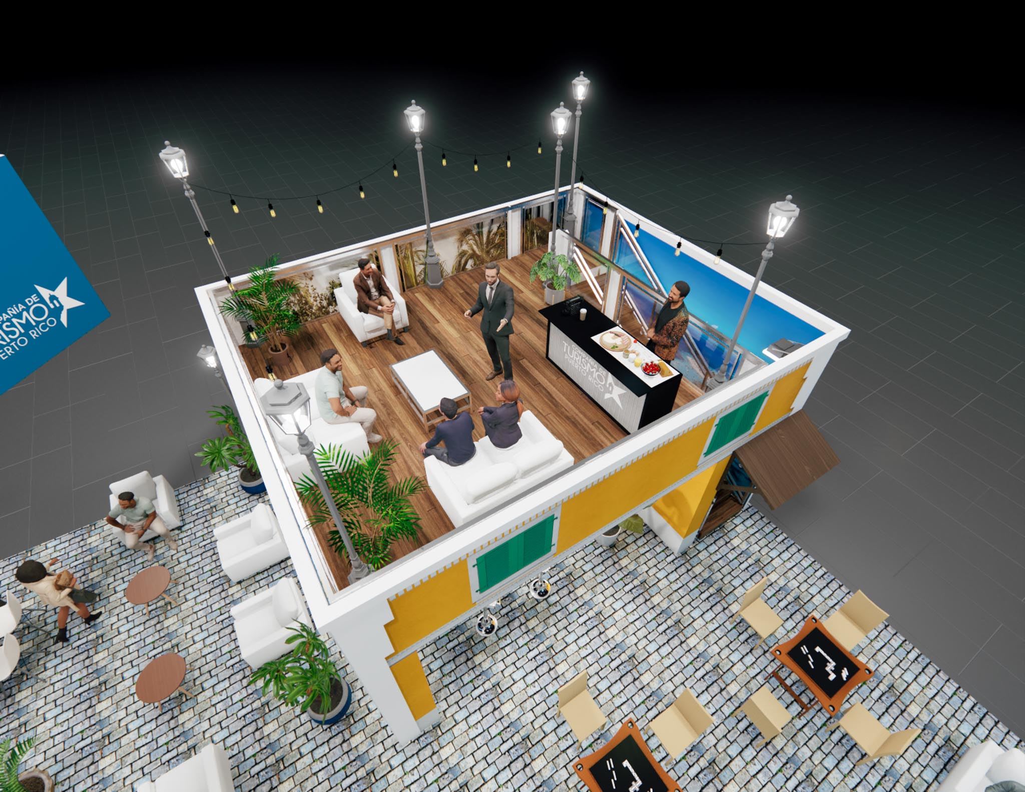40x60 Double Deck Trade Show Exhibit Rental – Dual-Zone Engagement — 40x60 Custom & Modular Exhibits exhibit rental in Las Vegas, catalog image 11