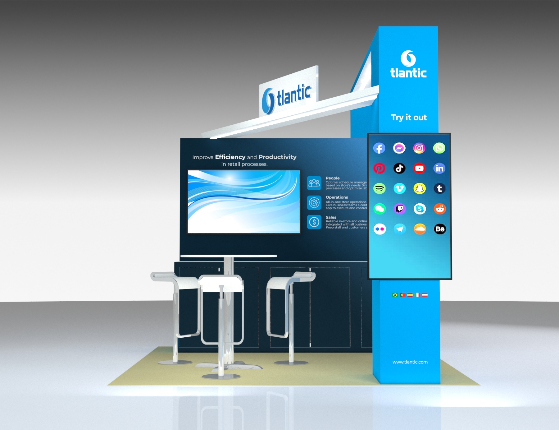 10 x 10 Exhibit Trade Show Booth Rental — 10x10 Custom & Modular Exhibits exhibit rental in Las Vegas, primary catalog image