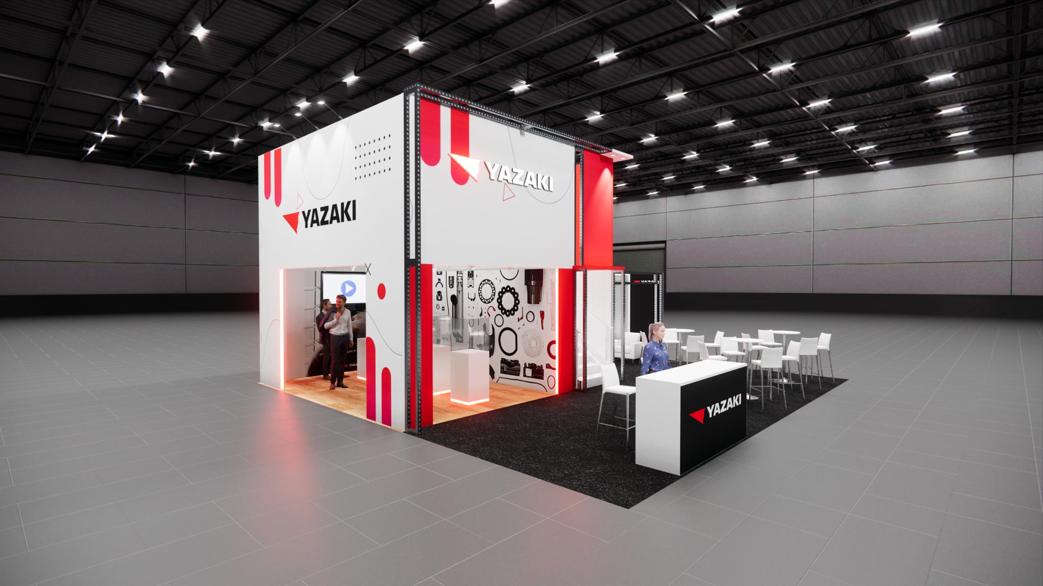 30x30 Double Deck Trade Show Booth Rental – Hospitality Focus — 30x30 30x30 Exhibit Rentals exhibit rental in Las Vegas, catalog image 12