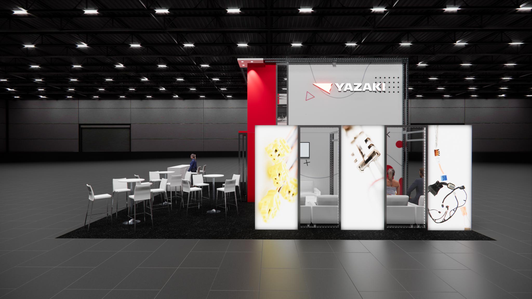 30x30 Double Deck Trade Show Booth Rental – Hospitality Focus — 30x30 30x30 Exhibit Rentals exhibit rental in Las Vegas, catalog image 2