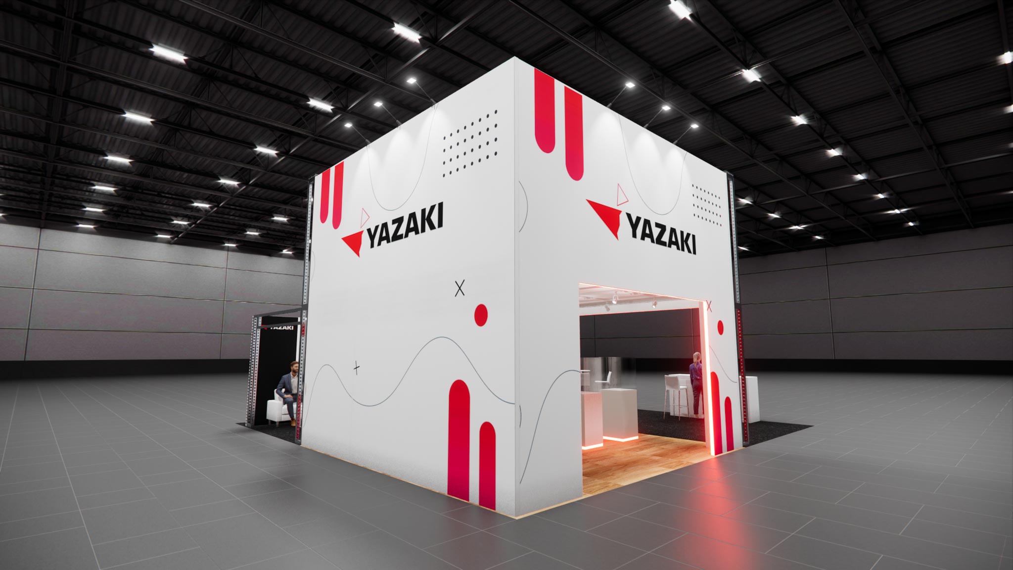 30x30 Double Deck Trade Show Booth Rental – Hospitality Focus — 30x30 30x30 Exhibit Rentals exhibit rental in Las Vegas, catalog image 5