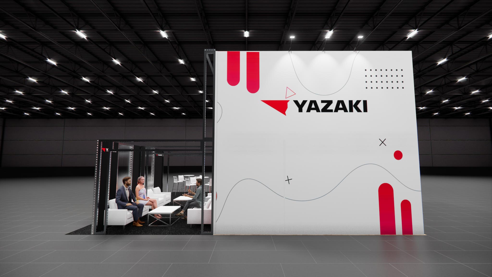 30x30 Double Deck Trade Show Booth Rental – Hospitality Focus — 30x30 30x30 Exhibit Rentals exhibit rental in Las Vegas, catalog image 4