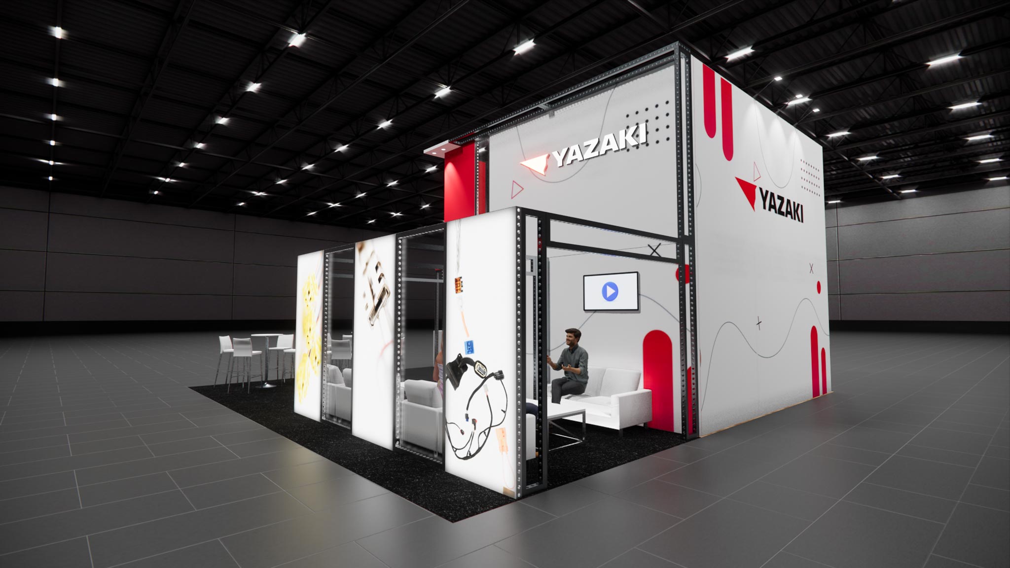 30x30 Double Deck Trade Show Booth Rental – Hospitality Focus — 30x30 30x30 Exhibit Rentals exhibit rental in Las Vegas, catalog image 3