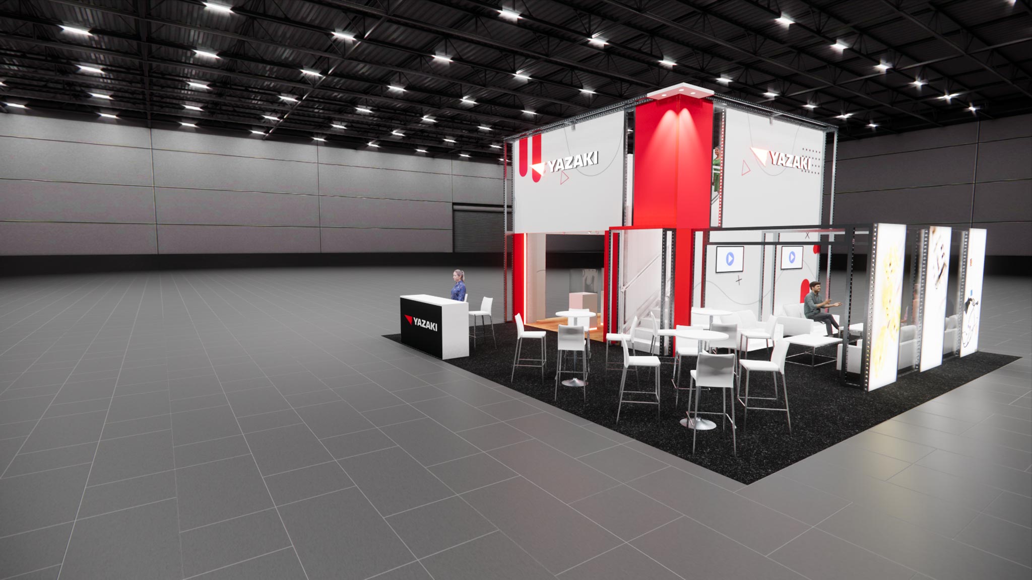 30x30 Double Deck Trade Show Booth Rental – Hospitality Focus — 30x30 30x30 Exhibit Rentals exhibit rental in Las Vegas, catalog image 9