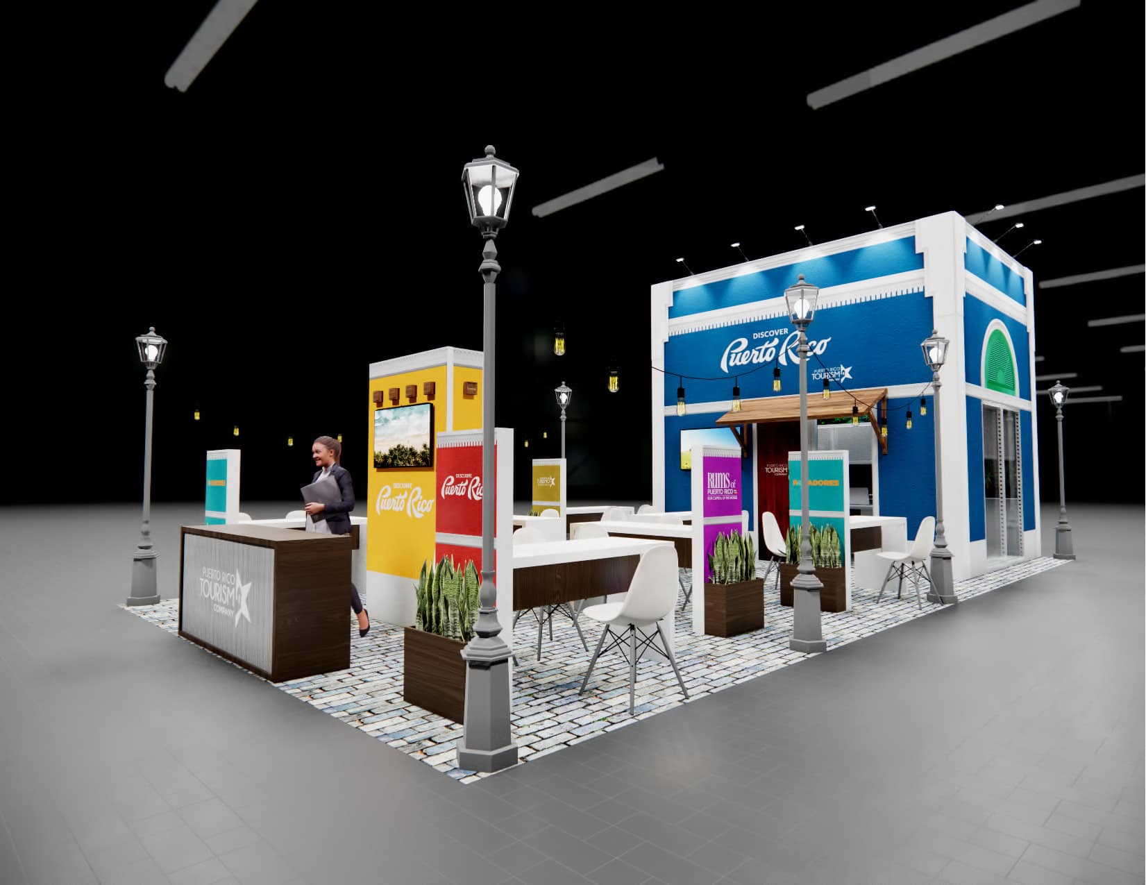 Routes Expo trade show display rental 20 x 40 — 20x40 Custom & Modular Exhibits exhibit rental in Las Vegas, primary catalog image