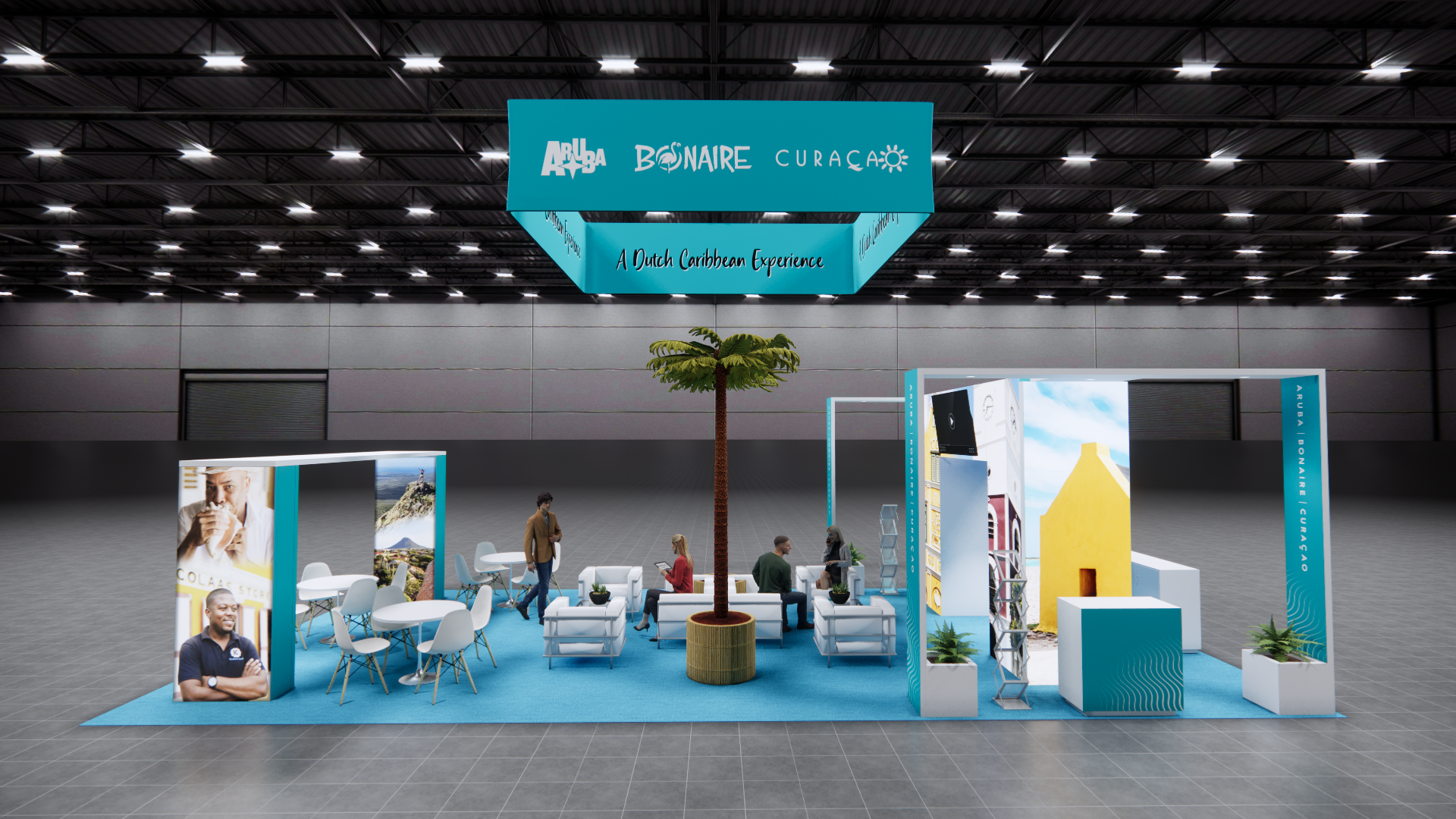 20x40 Kiosk Exhibit Rentals — 20x40 Island exhibit rental in Las Vegas, primary catalog image
