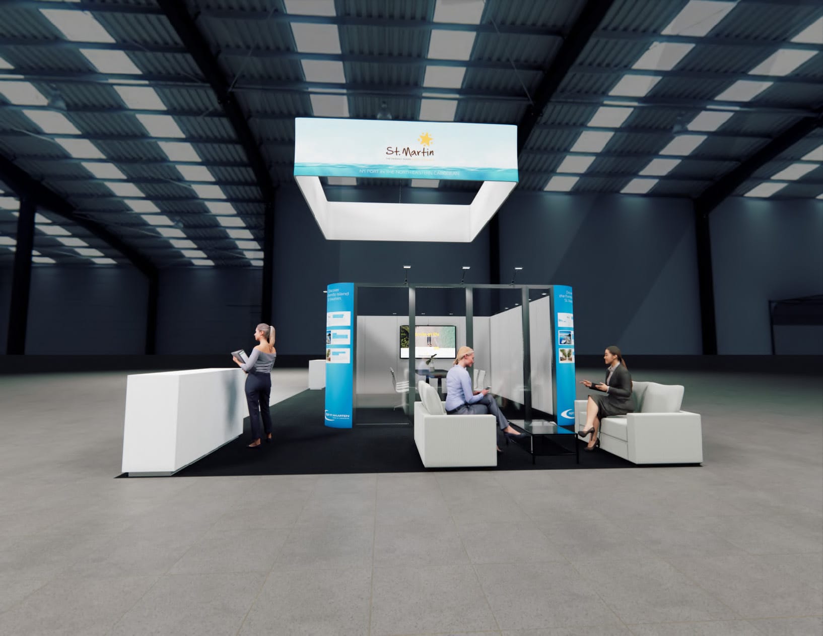KBS trade show booth rental - 20X40 — 20x40 Custom & Modular Exhibits exhibit rental in Las Vegas, catalog image 2