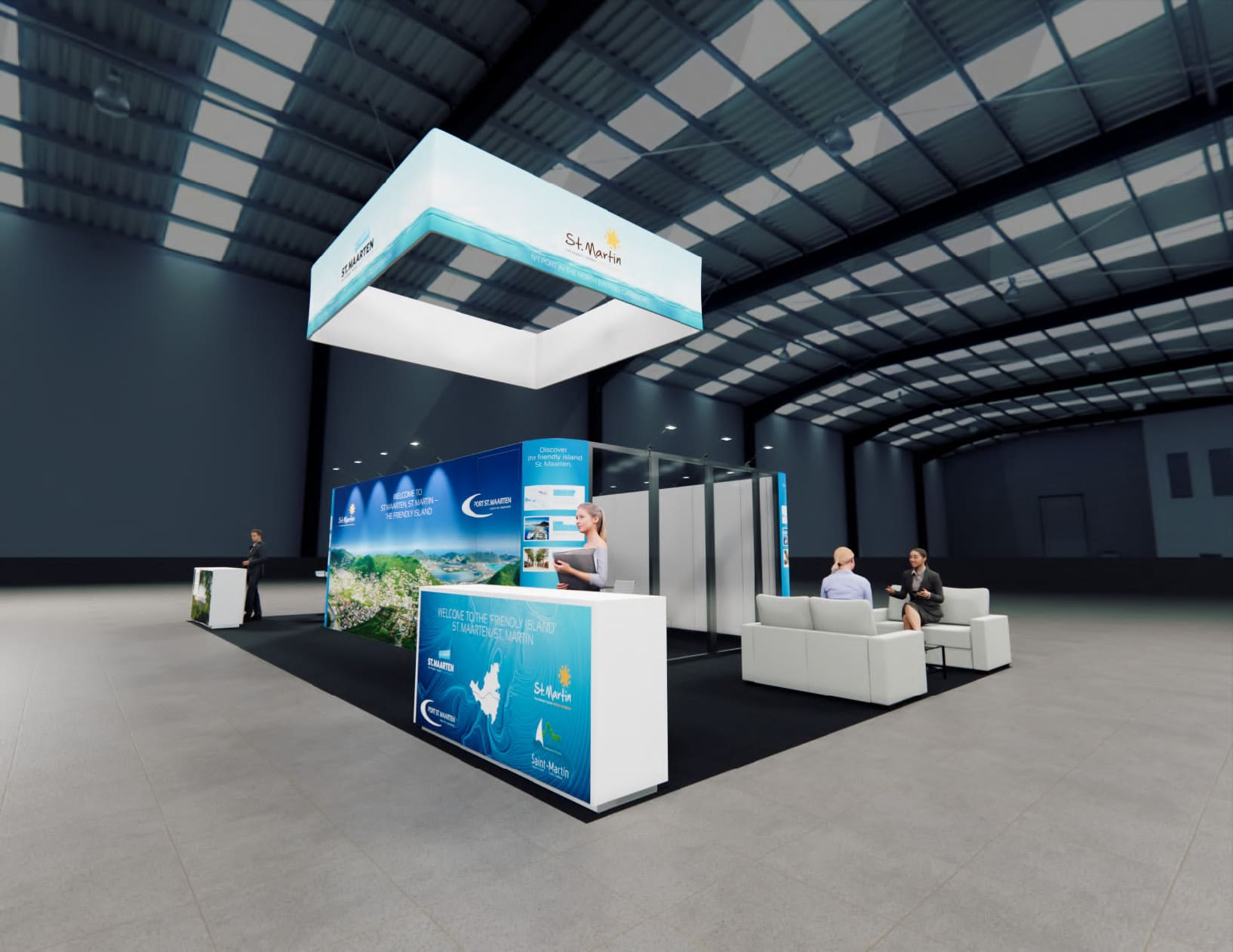 KBS trade show booth rental - 20X40 — 20x40 Custom & Modular Exhibits exhibit rental in Las Vegas, primary catalog image