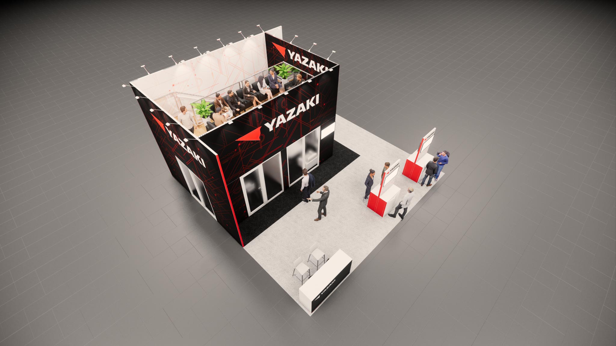 30x30 Two Story Exhibit Rental – Brand Visibility Tower + Deck — 30x30 Custom & Modular Exhibits exhibit rental in Las Vegas, catalog image 11