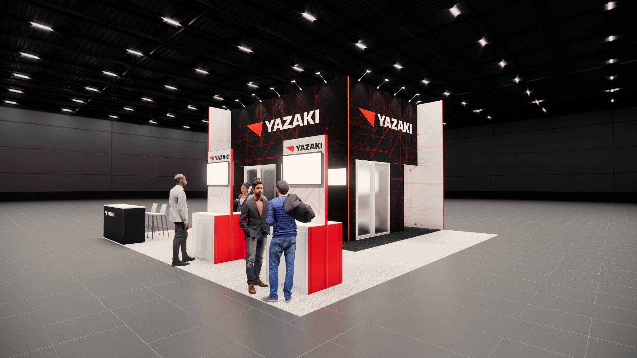 30x30 Two Story Exhibit Rental – Brand Visibility Tower + Deck — 30x30 Custom & Modular Exhibits exhibit rental in Las Vegas, primary catalog image