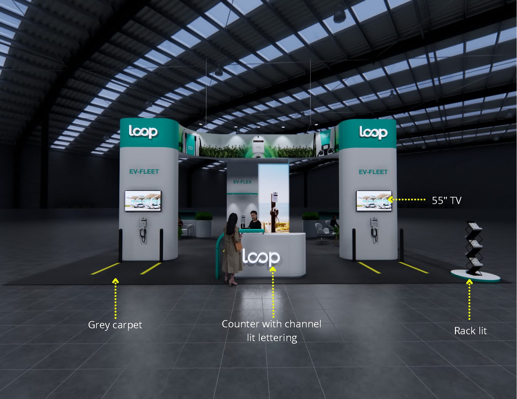 January Las Vegas consumer technology show Las Vegas trade show booth 30 x 40 — 30x40 Custom & Modular Exhibits exhibit rental in Las Vegas, primary catalog image