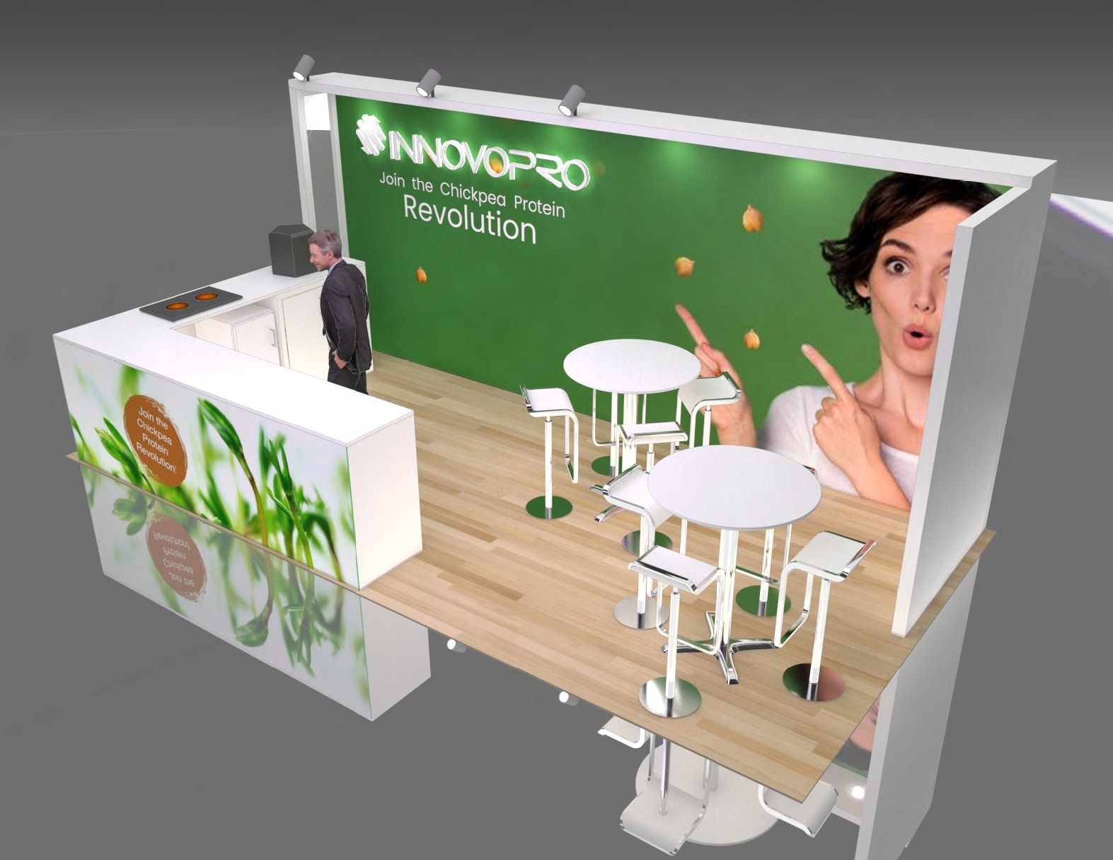 10x20 Health Food Company Trade Show Booth Rental — 10x20 Custom & Modular Exhibits exhibit rental in Las Vegas, catalog image 3