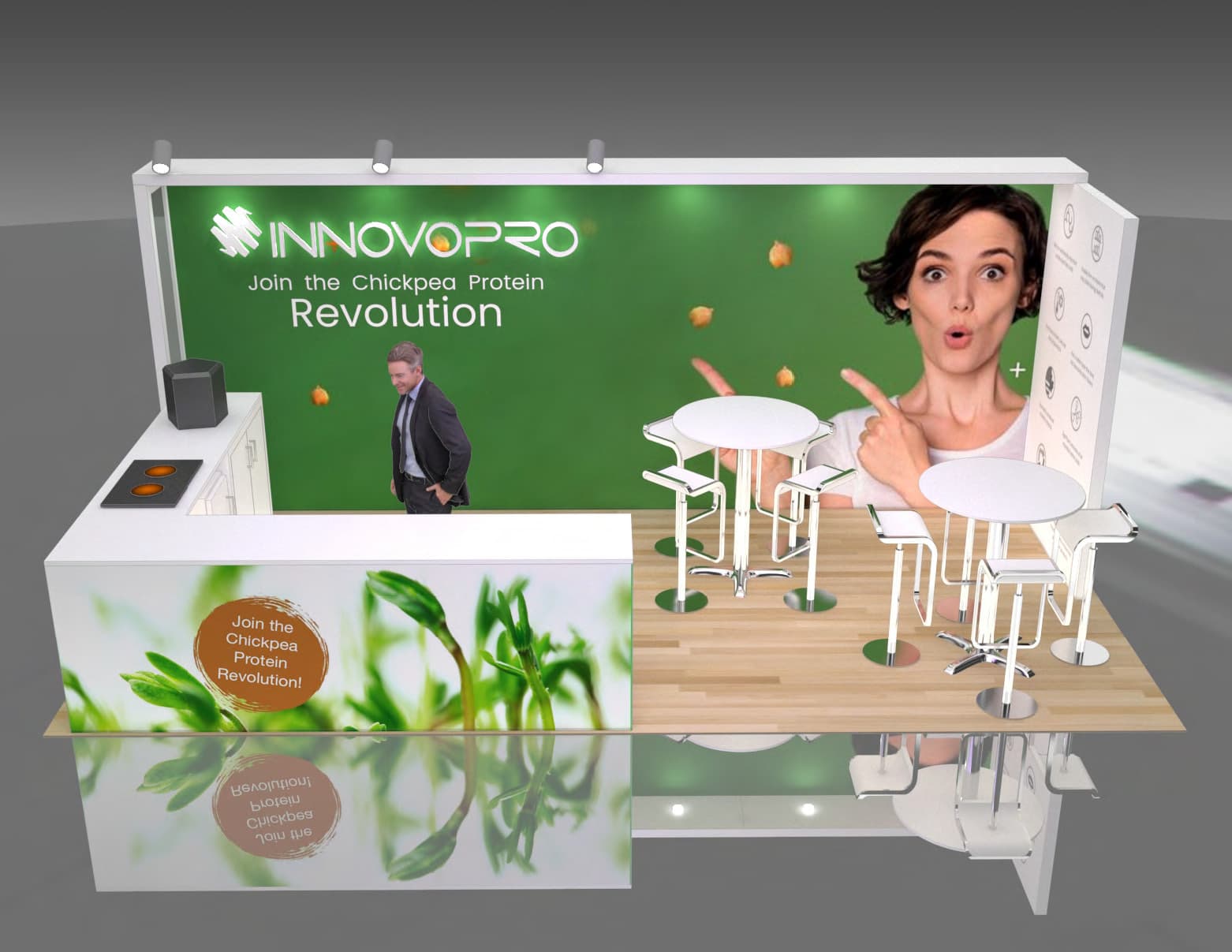 10x20 Health Food Company Trade Show Booth Rental — 10x20 Custom & Modular Exhibits exhibit rental in Las Vegas, catalog image 2