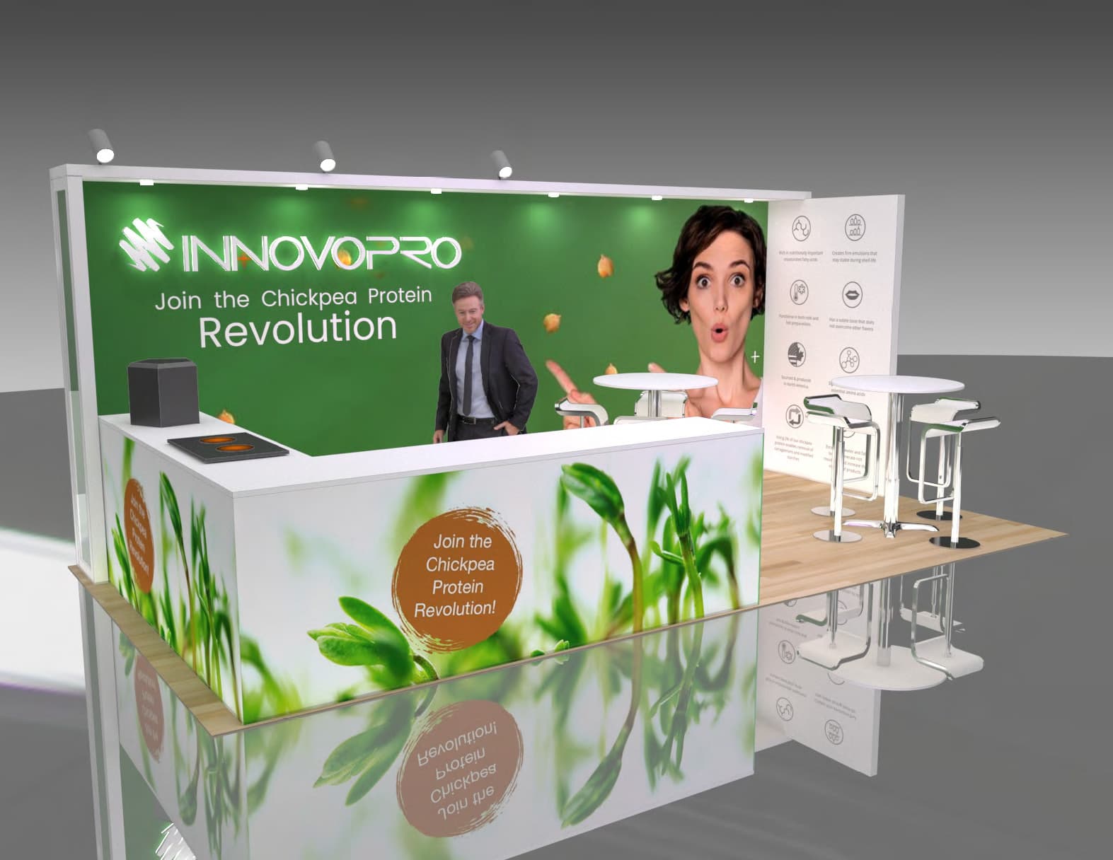 10x20 Health Food Company Trade Show Booth Rental — 10x20 Custom & Modular Exhibits exhibit rental in Las Vegas, primary catalog image