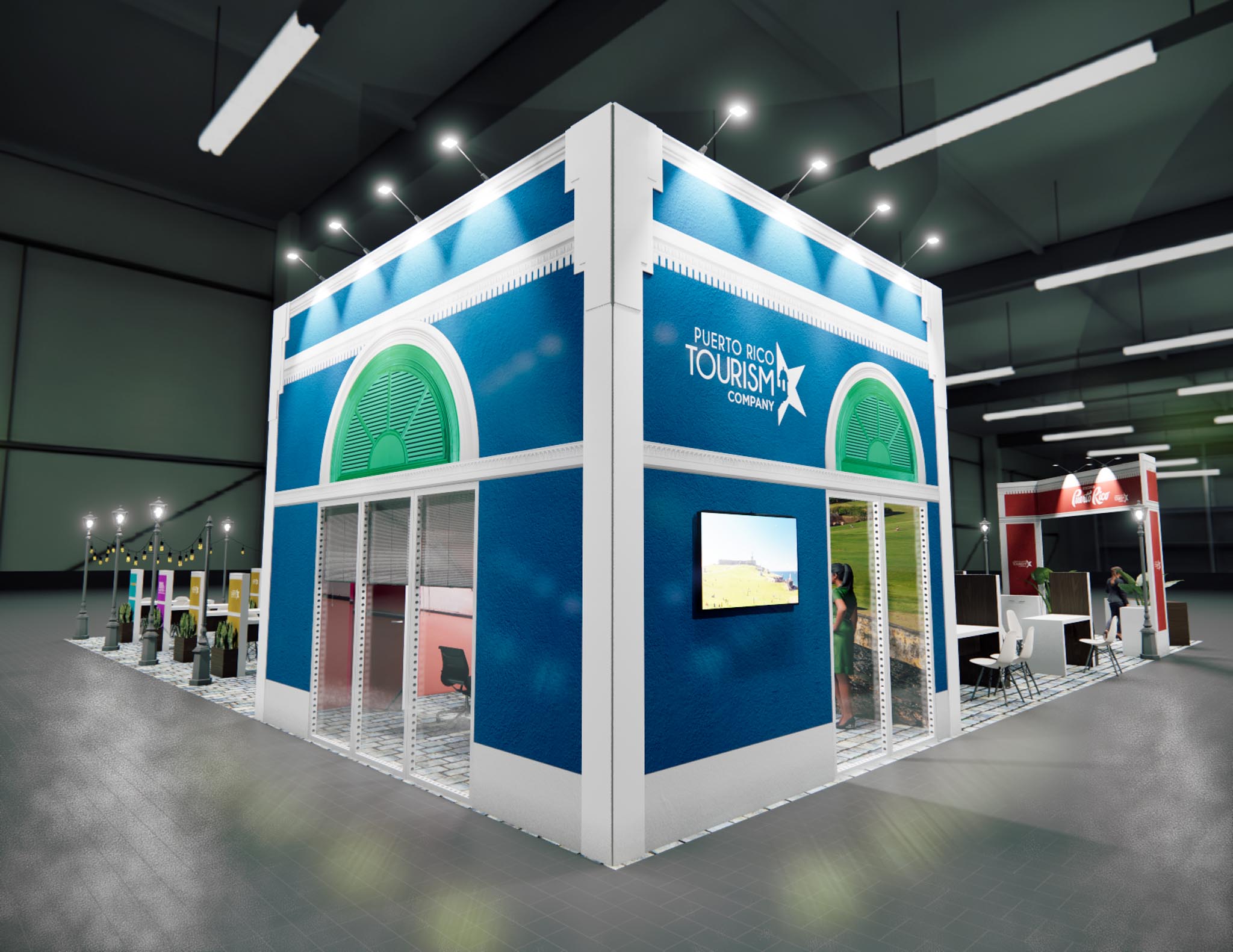 60x60 Two Story Trade Show Exhibit Rental - Outdoor / High Traffic — 60x60 Custom & Modular Exhibits exhibit rental in Las Vegas, catalog image 8