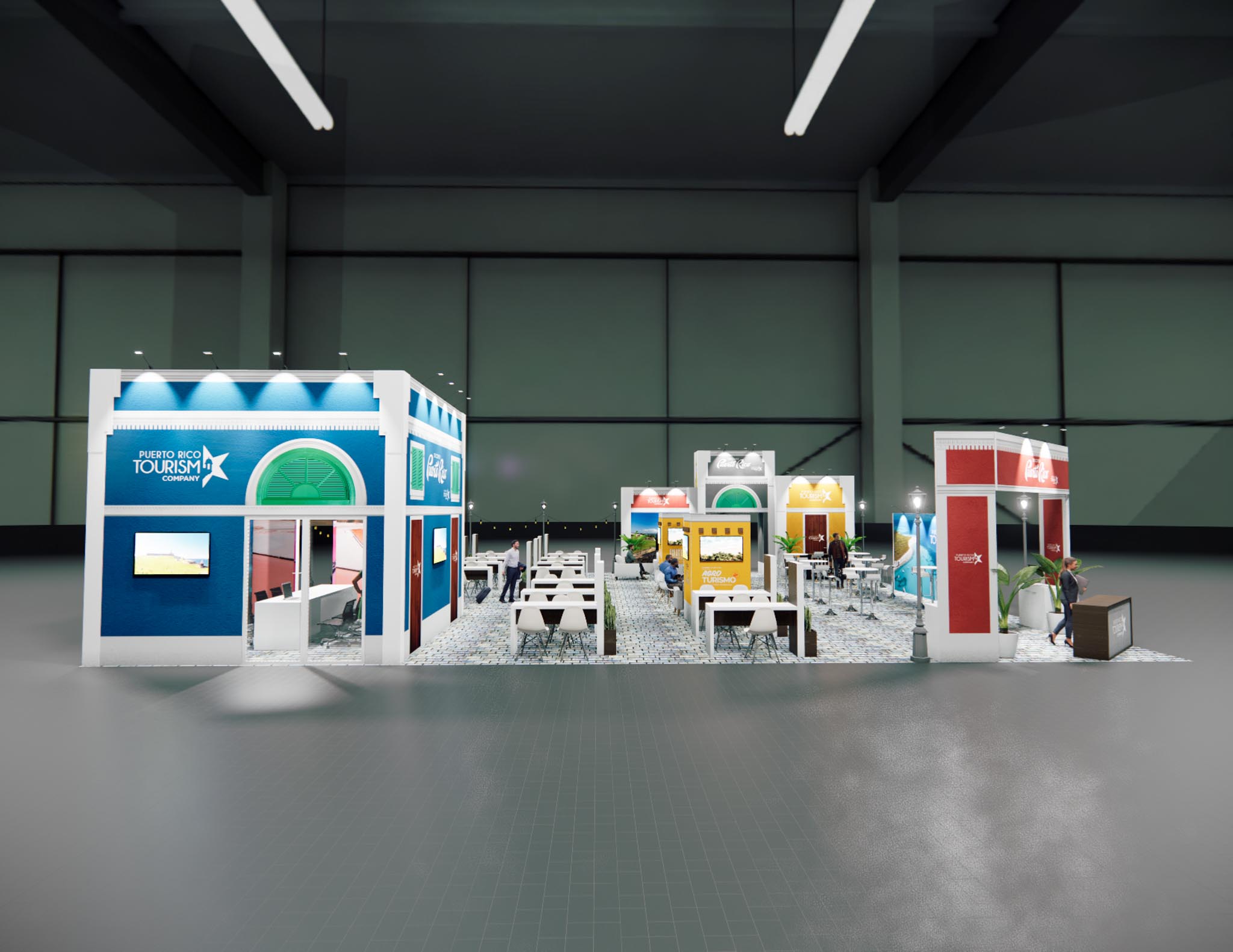 60x60 Two Story Trade Show Exhibit Rental - Outdoor / High Traffic — 60x60 Custom & Modular Exhibits exhibit rental in Las Vegas, catalog image 9