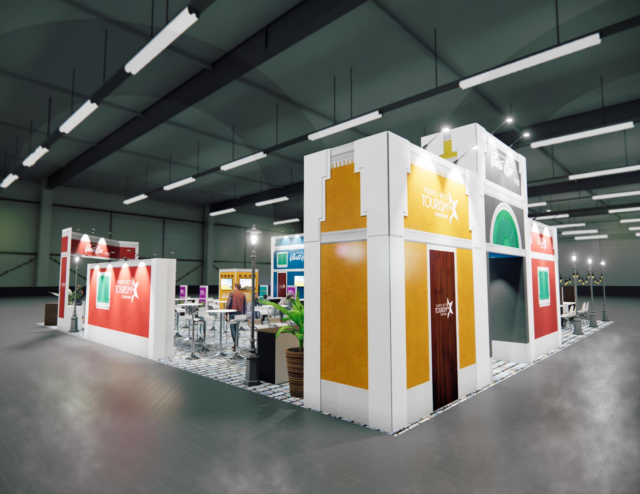 60x60 Two Story Trade Show Exhibit Rental - Outdoor / High Traffic — 60x60 Custom & Modular Exhibits exhibit rental in Las Vegas, catalog image 4