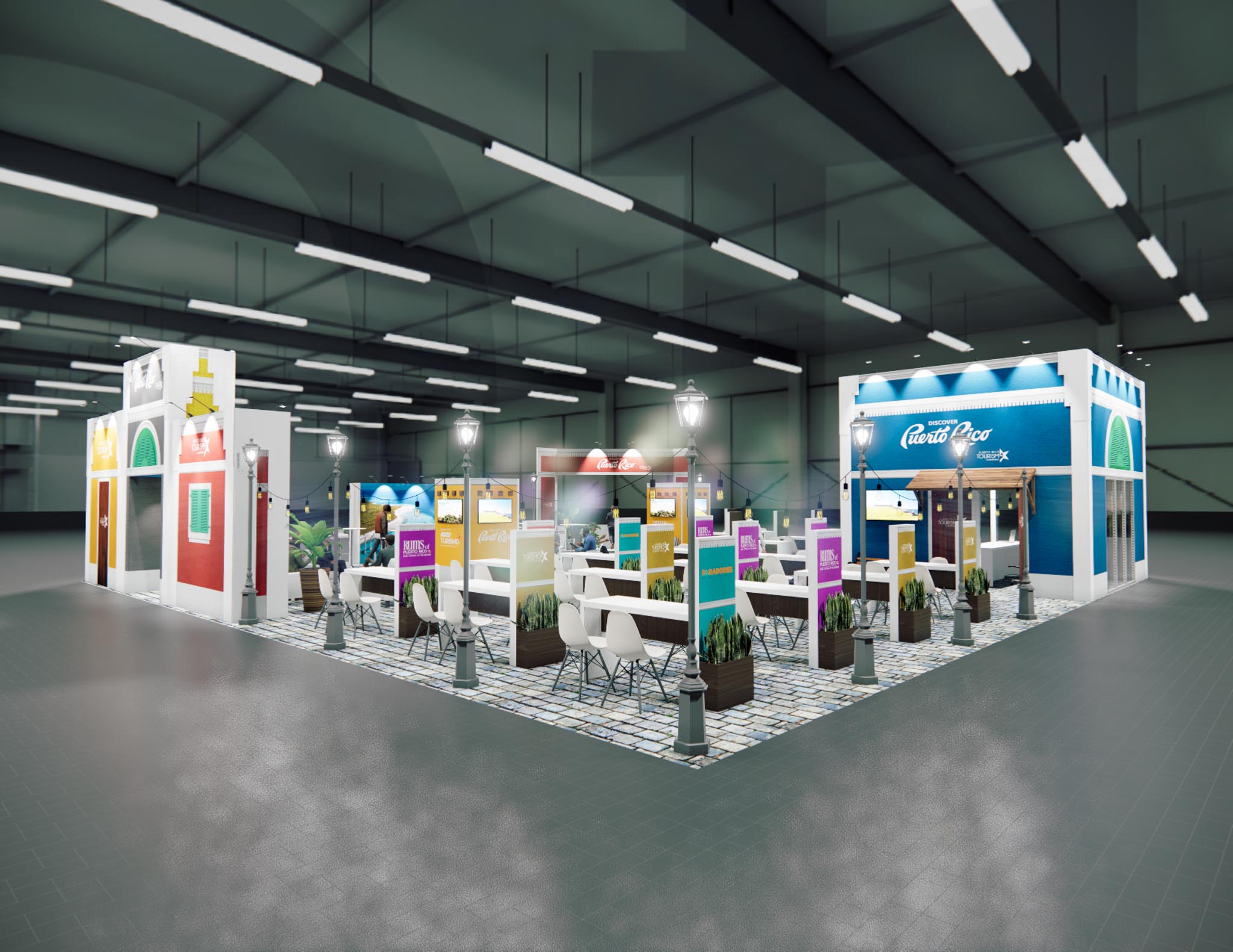 60x60 Two Story Trade Show Exhibit Rental - Outdoor / High Traffic — 60x60 Custom & Modular Exhibits exhibit rental in Las Vegas, catalog image 6