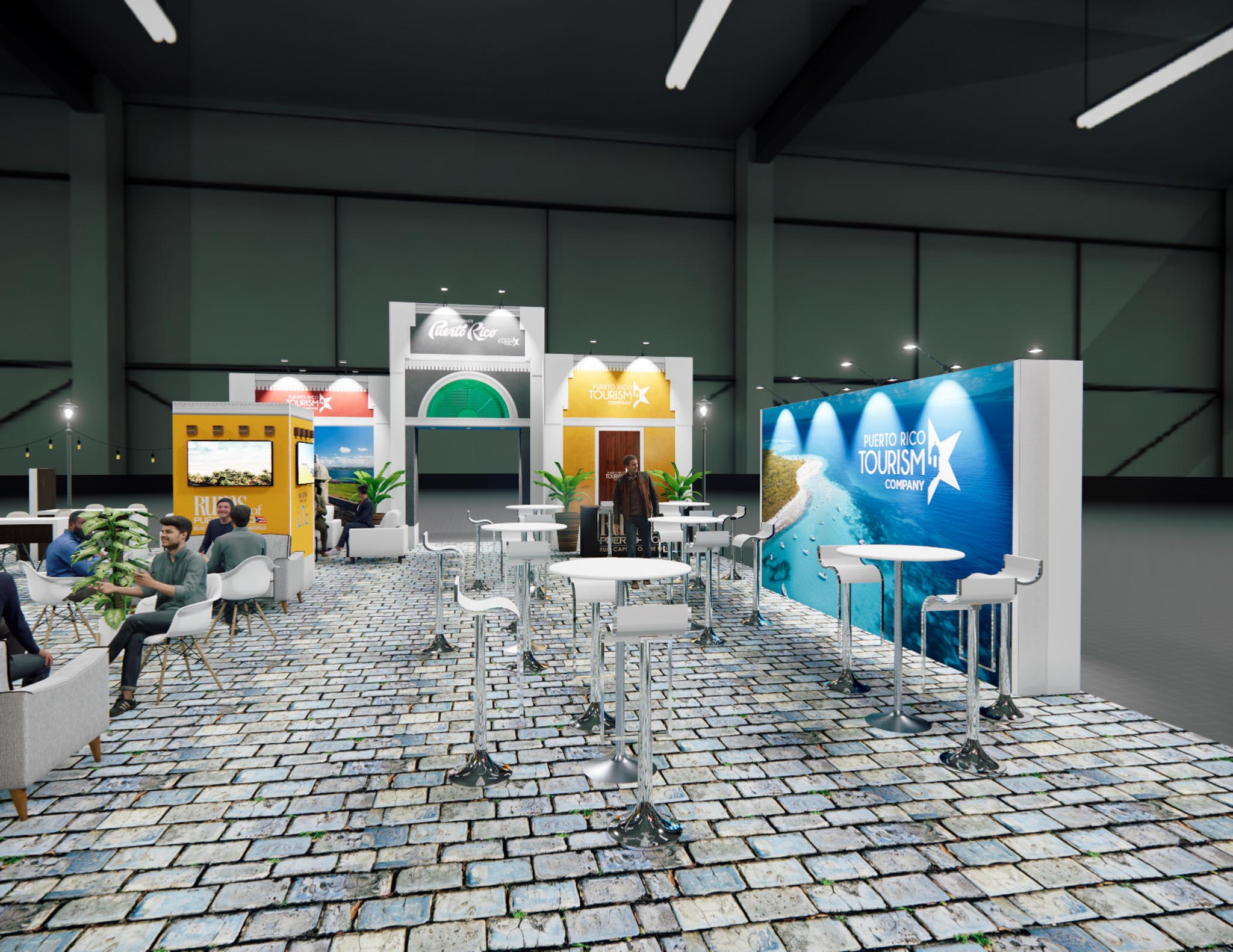 60x60 Two Story Trade Show Exhibit Rental - Outdoor / High Traffic — 60x60 Custom & Modular Exhibits exhibit rental in Las Vegas, catalog image 12