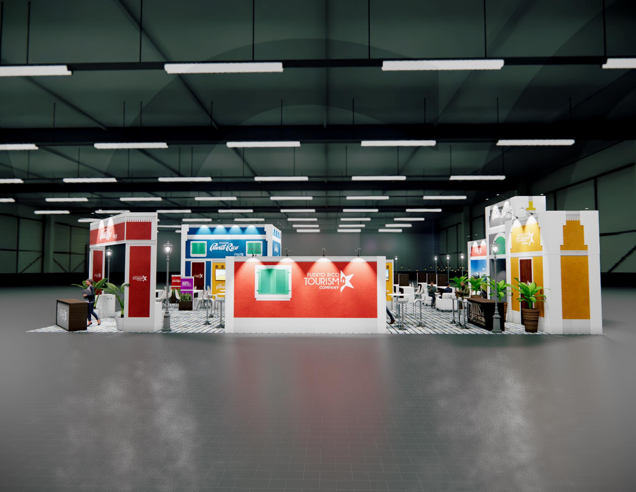 60x60 Two Story Trade Show Exhibit Rental - Outdoor / High Traffic — 60x60 Custom & Modular Exhibits exhibit rental in Las Vegas, catalog image 3