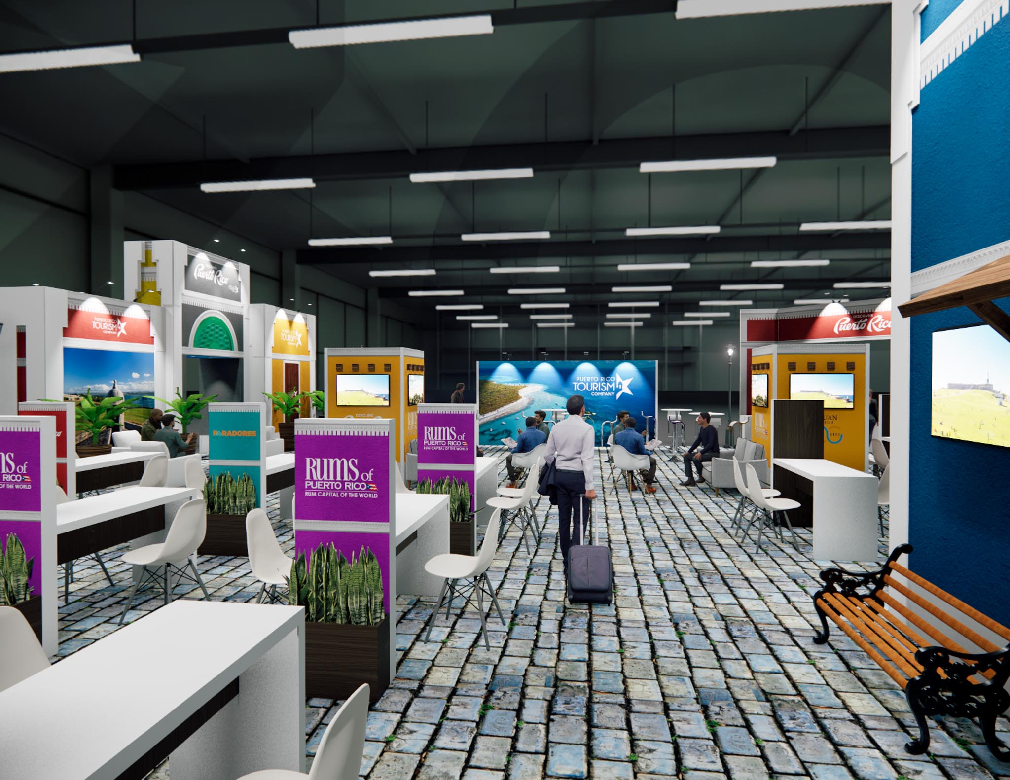 60x60 Two Story Trade Show Exhibit Rental - Outdoor / High Traffic — 60x60 Custom & Modular Exhibits exhibit rental in Las Vegas, catalog image 11