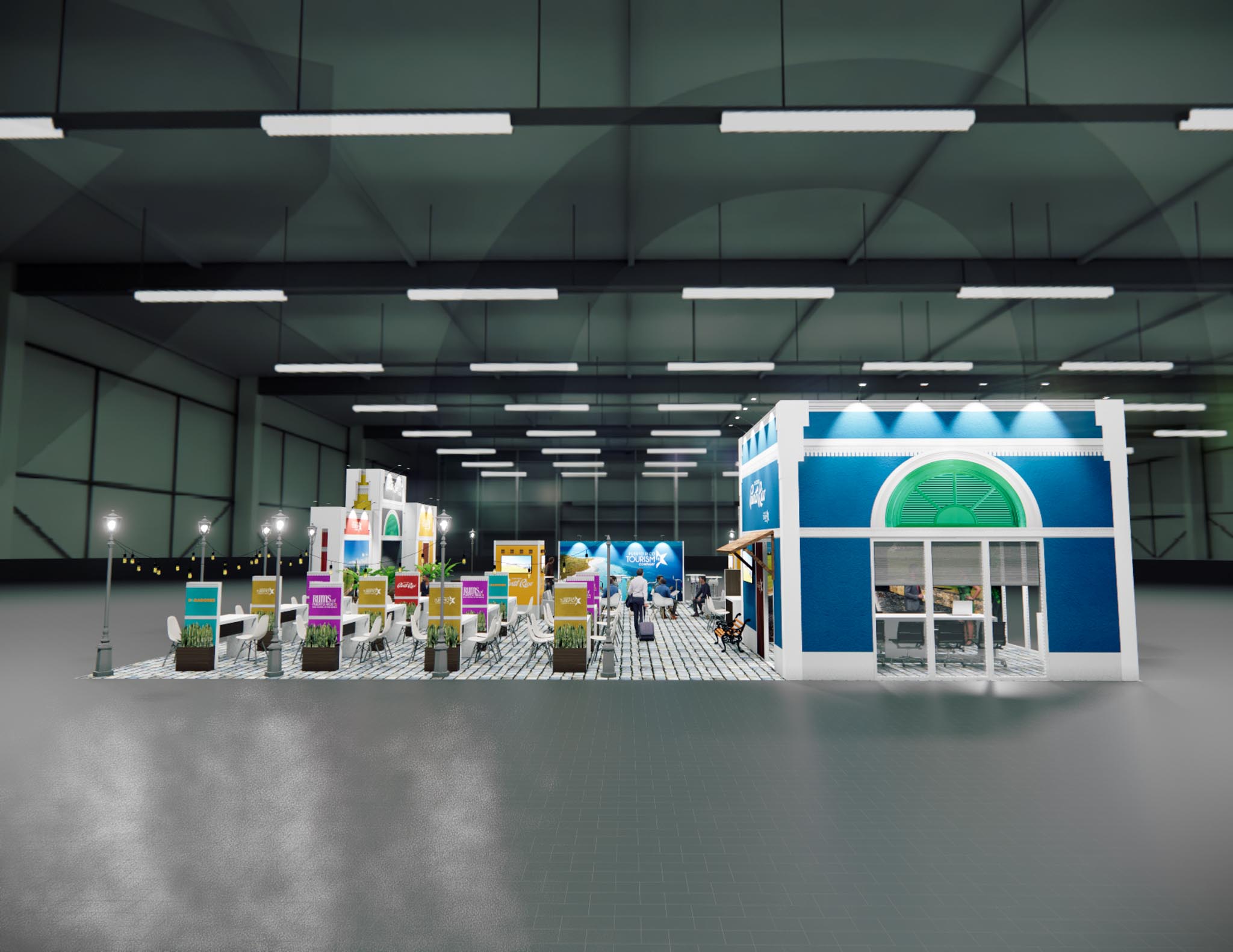 60x60 Two Story Trade Show Exhibit Rental - Outdoor / High Traffic — 60x60 Custom & Modular Exhibits exhibit rental in Las Vegas, catalog image 7