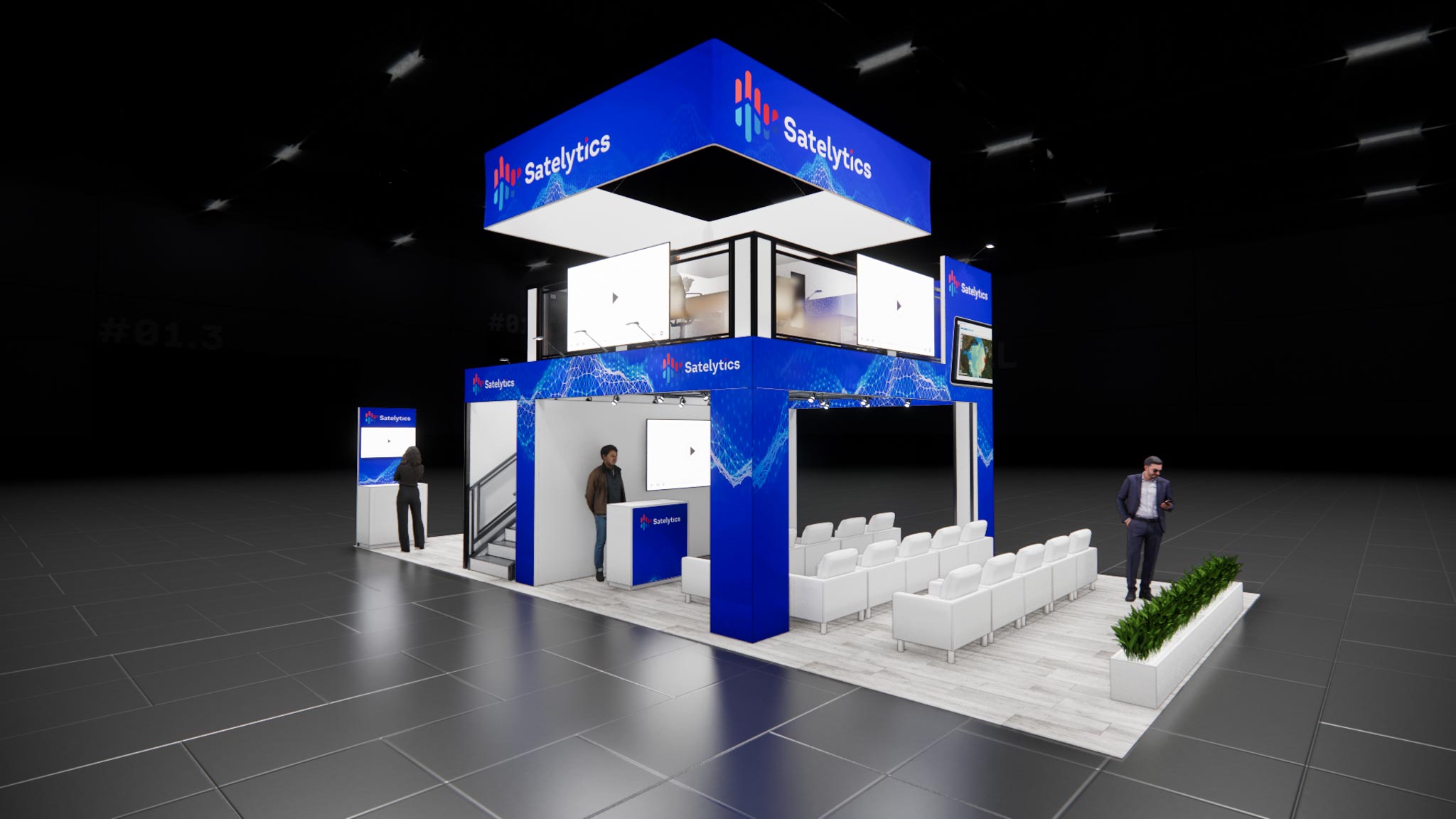 20x40 Double Deck Trade Show Exhibit Rental – Dual-Zone Engagement — 20x40 20x40 Exhibit Rentals exhibit rental in Las Vegas, catalog image 2