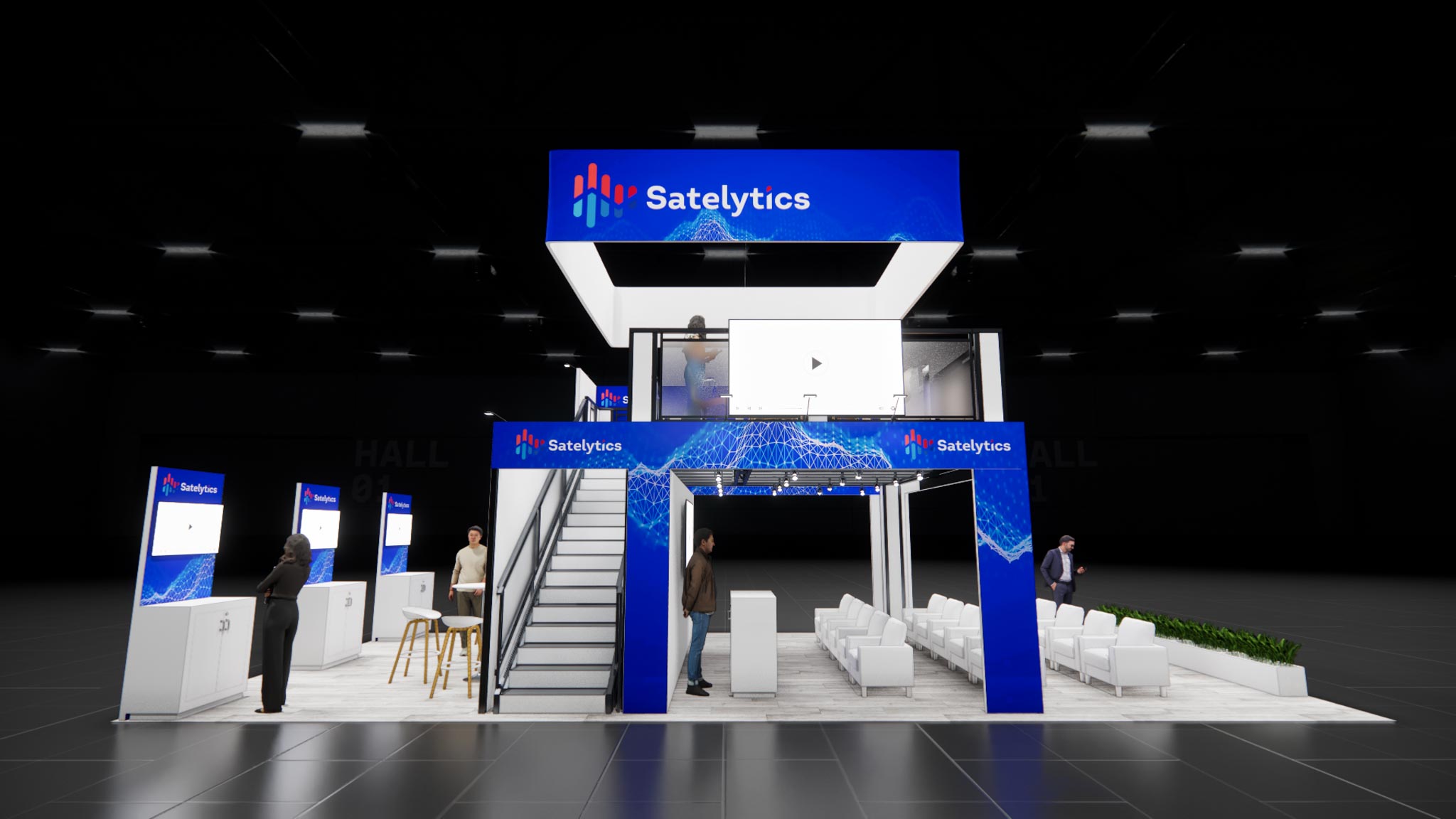 20x40 Double Deck Trade Show Exhibit Rental – Dual-Zone Engagement — 20x40 20x40 Exhibit Rentals exhibit rental in Las Vegas, primary catalog image