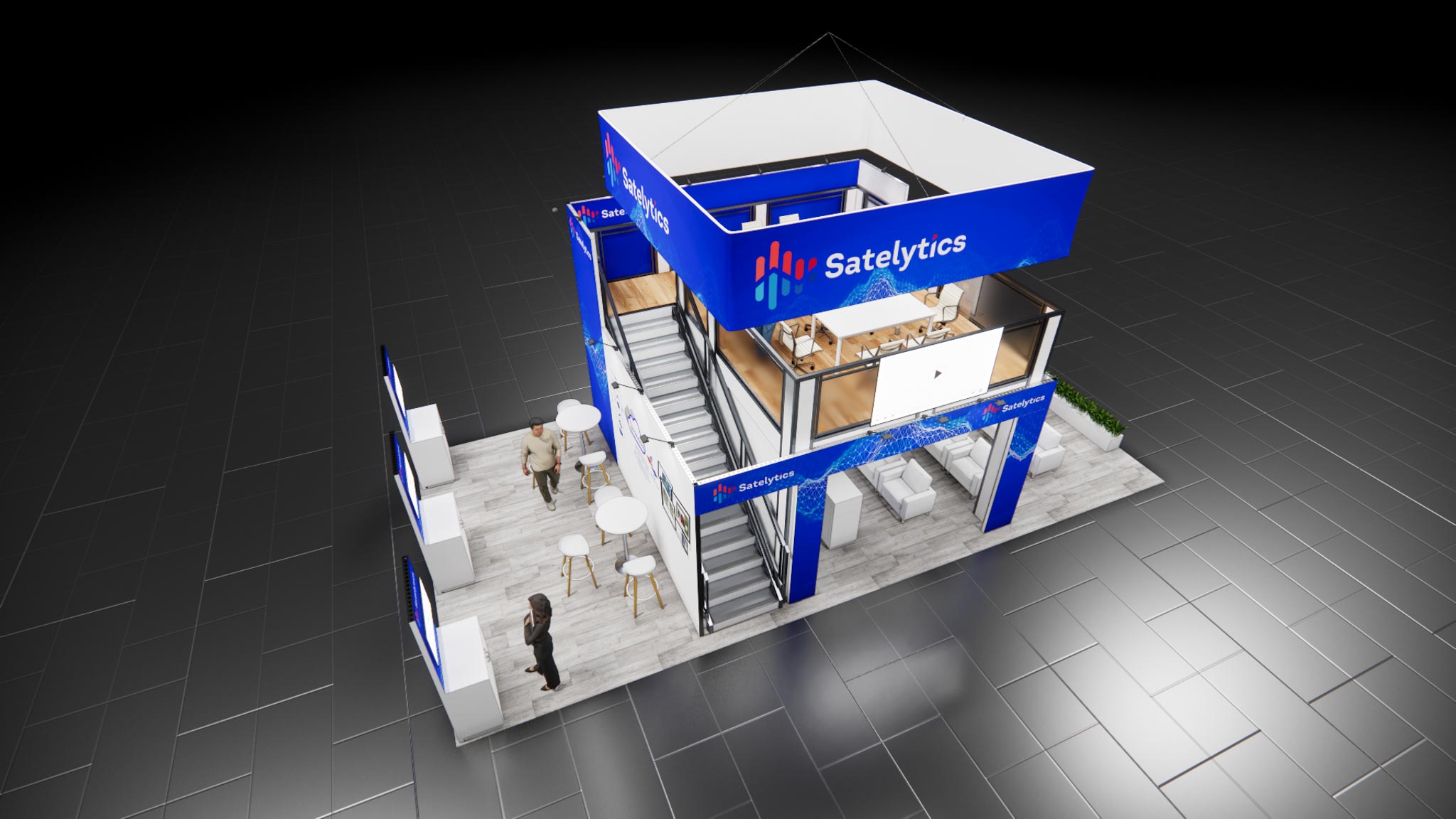 20x40 Double Deck Trade Show Exhibit Rental – Dual-Zone Engagement — 20x40 20x40 Exhibit Rentals exhibit rental in Las Vegas, catalog image 9