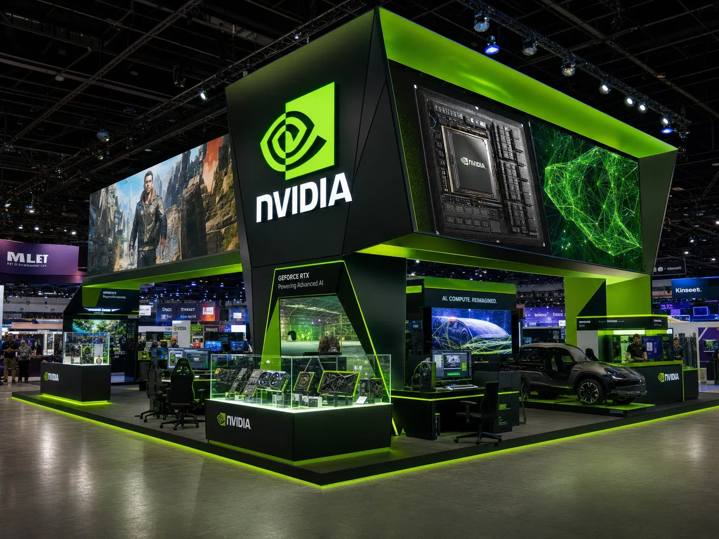 NeurIPS LED Wall Exhibit – 30x30 AI Startups — 30x30 LED Exhibits exhibit rental in Las Vegas, primary catalog image