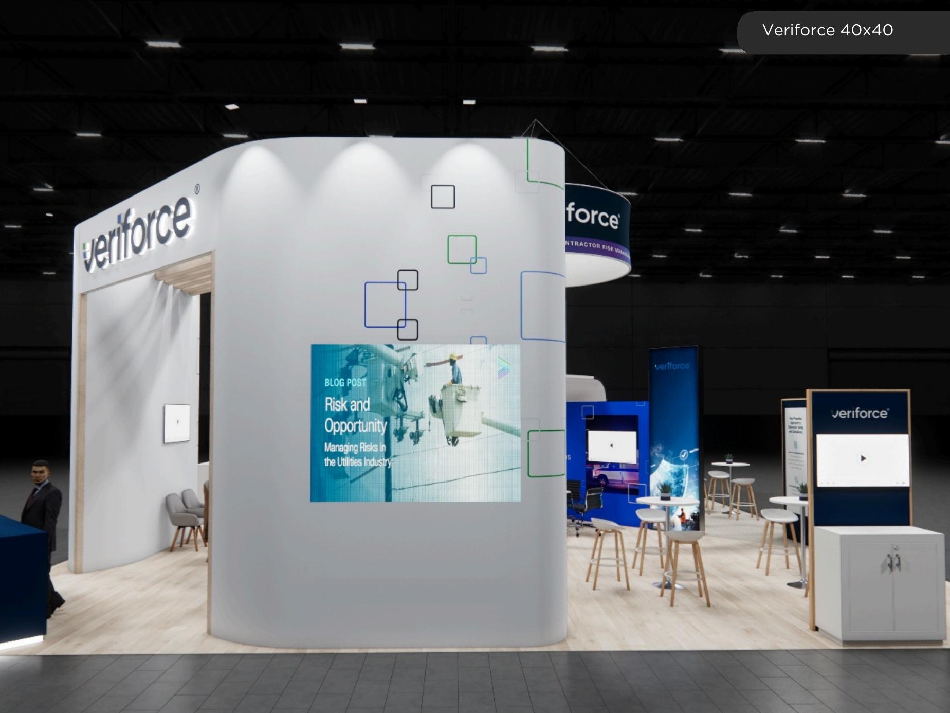 40 x 40 Island Trade Show Display — Houston — 40x40 40x40 Exhibits Rentals exhibit rental in Las Vegas, primary catalog image