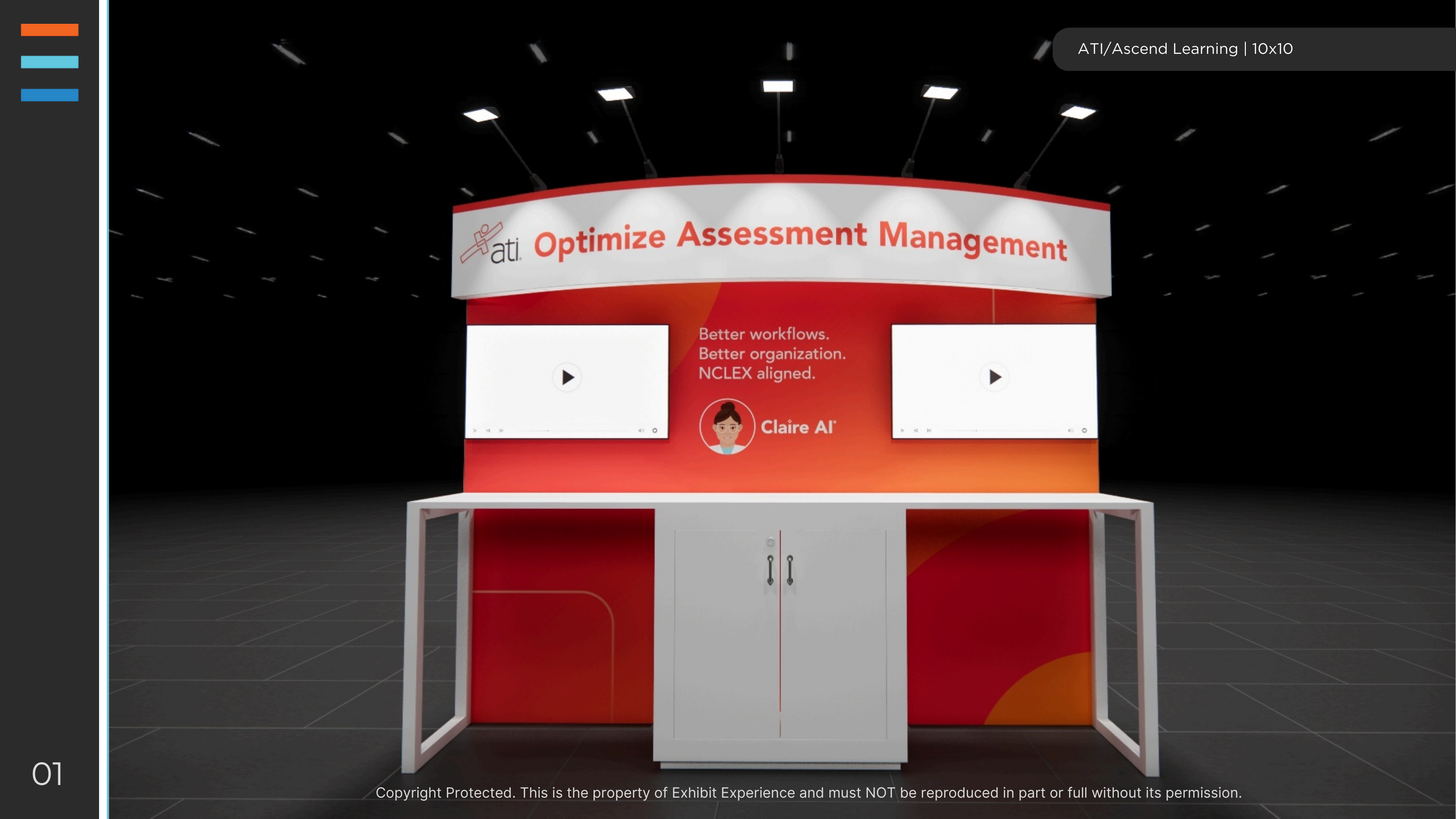 10 x 10 Inline Exhibit Rental — 10x10 10x10 Exhibit Rentals exhibit rental in Las Vegas, primary catalog image