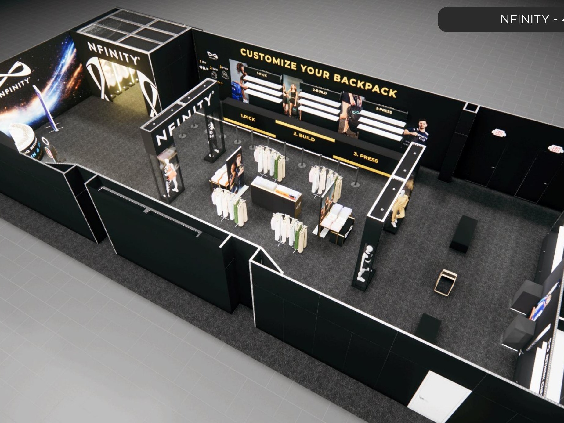 40x80 inline exhibit rental trade show booth — Las Vegas by Convention Exhibit Solutions