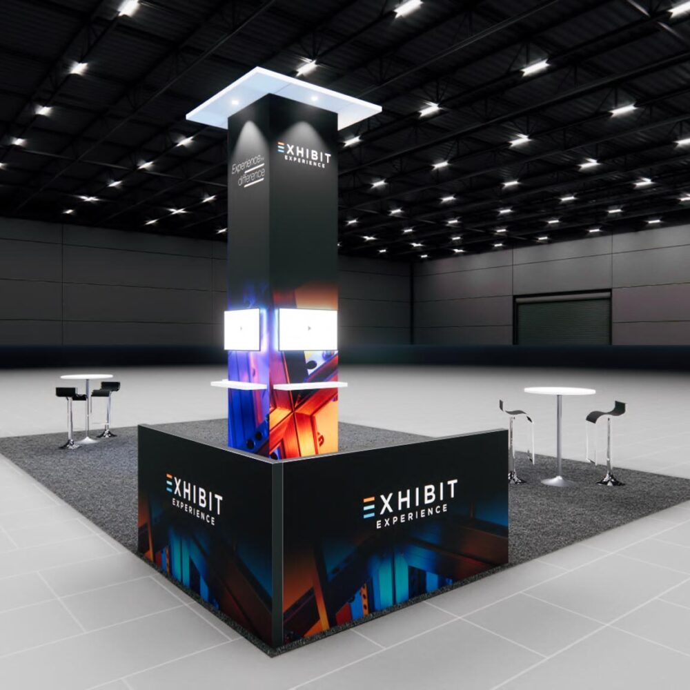 20 x 30 Island Affordable Exhibit Rental — January Las Vegas consumer technology show in Las Vegas — 20x30 20x30 Exhibit Rentals exhibit rental in Las Vegas, primary catalog image