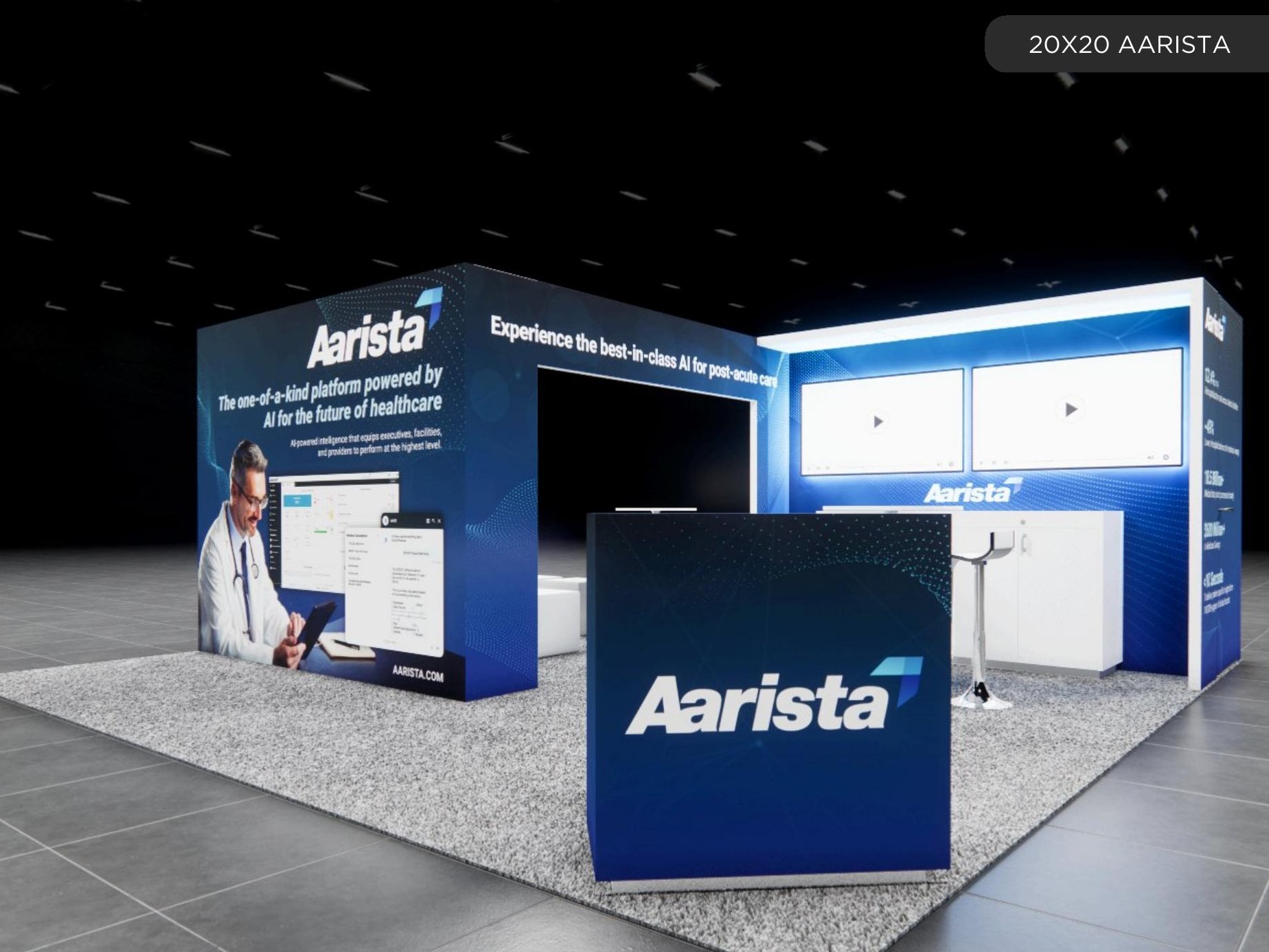 20 x 20 Inline Exhibit Rental — 20x20 20x20 Exhibit Rentals exhibit rental in Las Vegas, primary catalog image