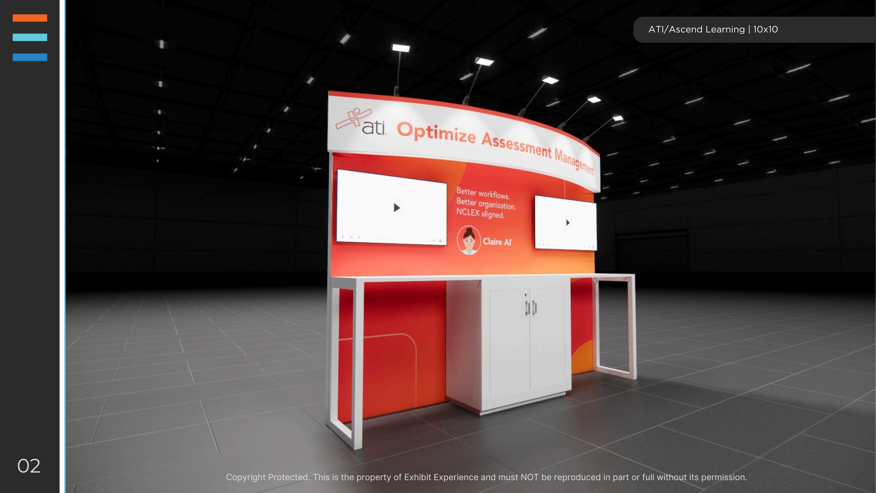 10 x 10 Inline Exhibit Rental — 10x10 10x10 Exhibit Rentals exhibit rental in Las Vegas, catalog image 2